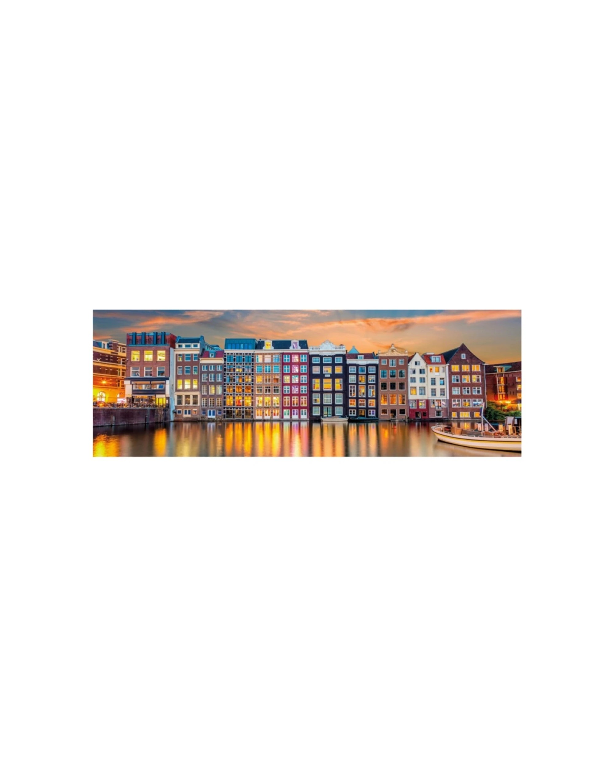 2 Clementoni Bright Amsterdam 1000 Piece Jigsaw Puzzle 98x33cm - Multi, 2 of 2