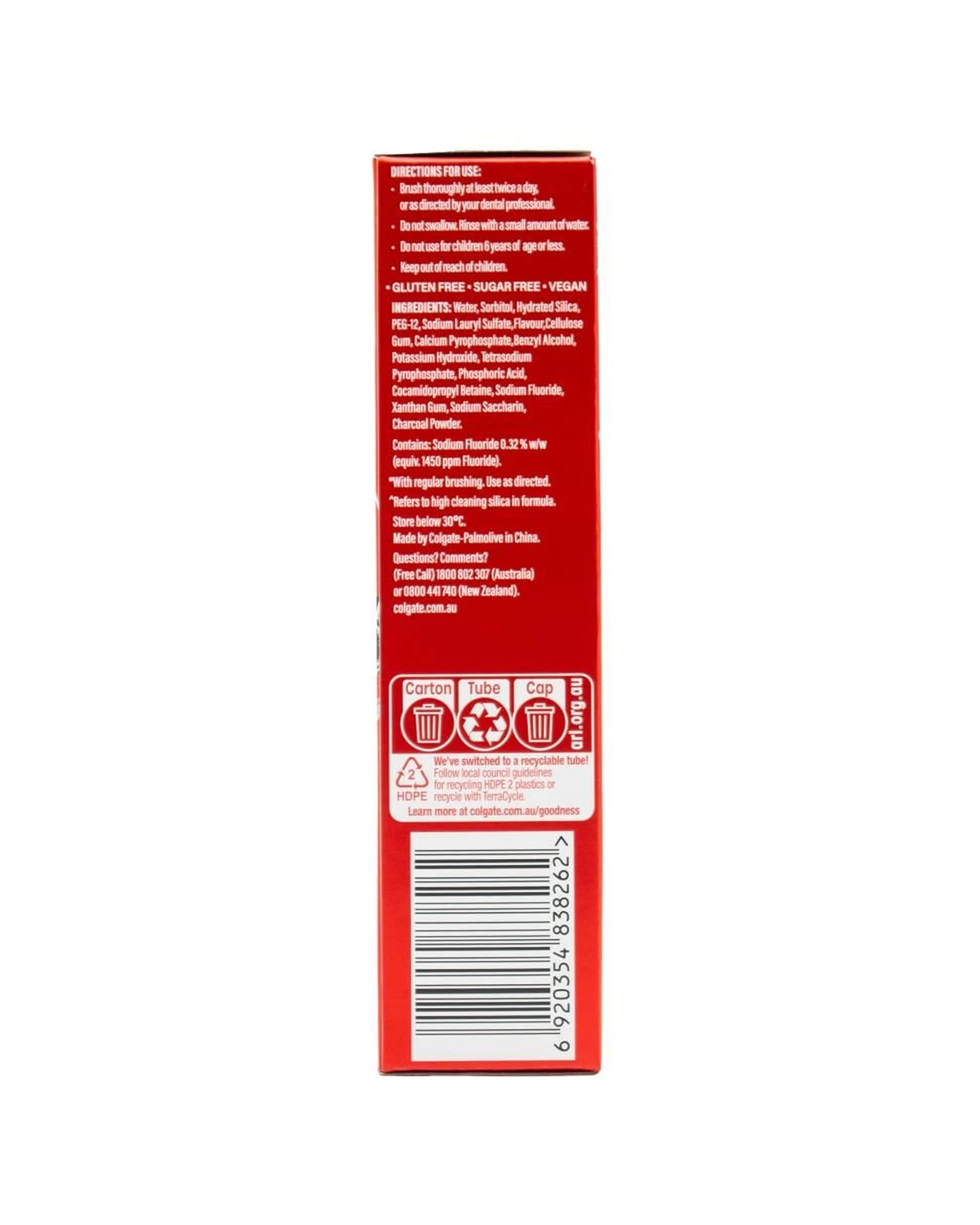 5 Colgate 6PK Toothpaste Optic Infused Charcoal Clean 100g - Multi, 5 of 5