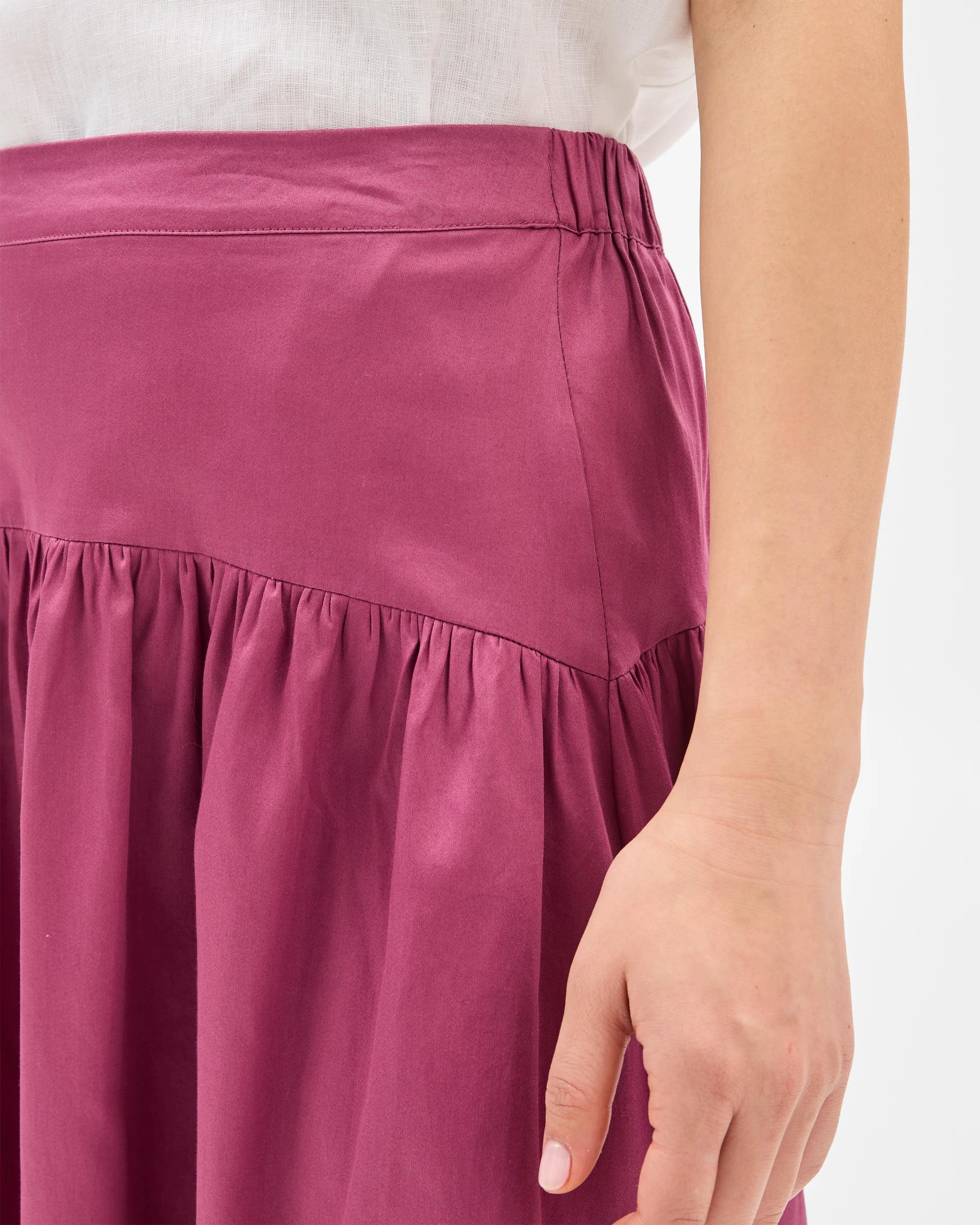 7 Target Australian Cotton Yoke Detail Midi Skirt BERRY, 7 of 8