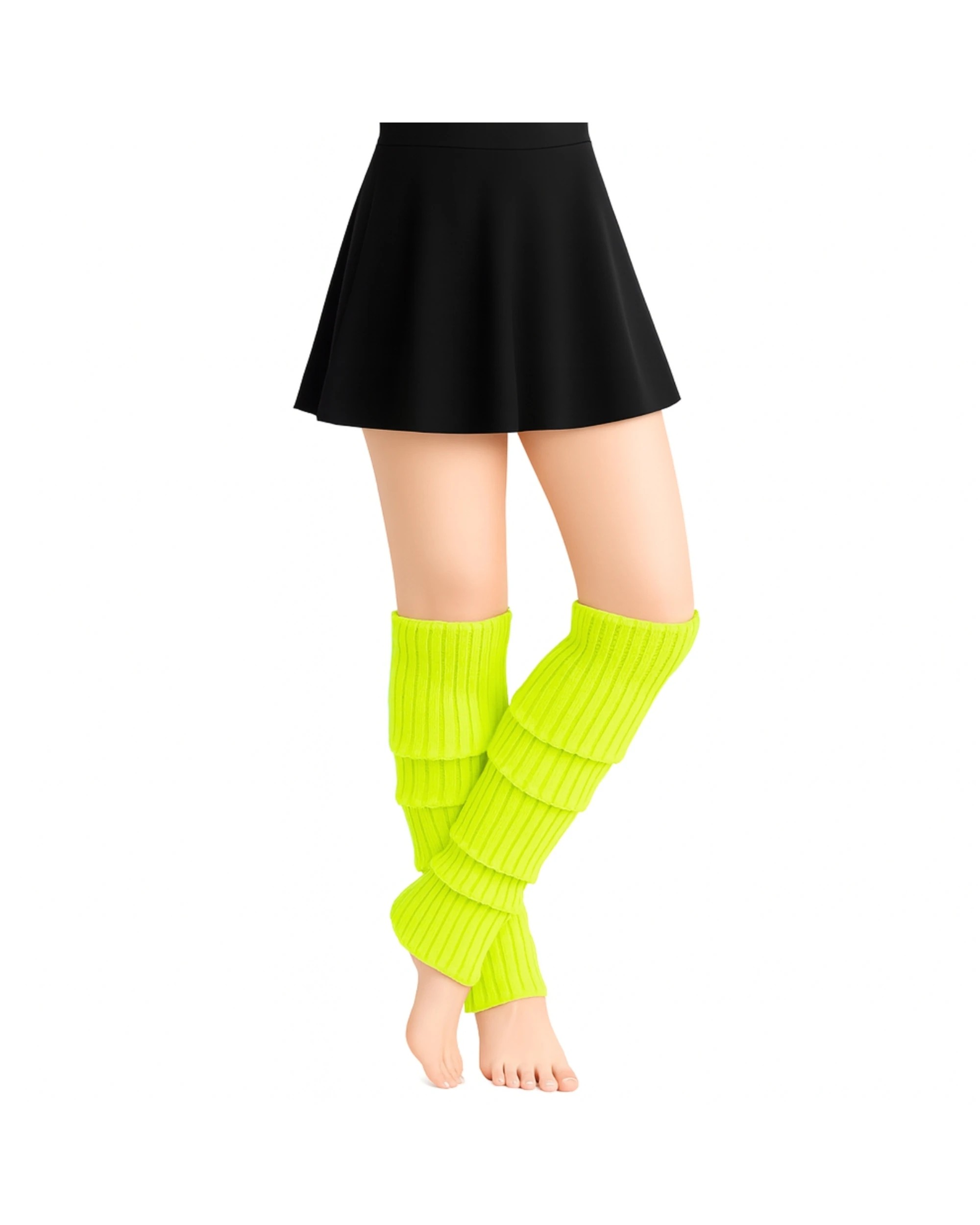 【フォローまとめ割️⭕️·͜· プロフ必読】YELLO LEG WARMERS Partyrama Fluorescent Knitted Leg Warmers - Yellow - Kmart