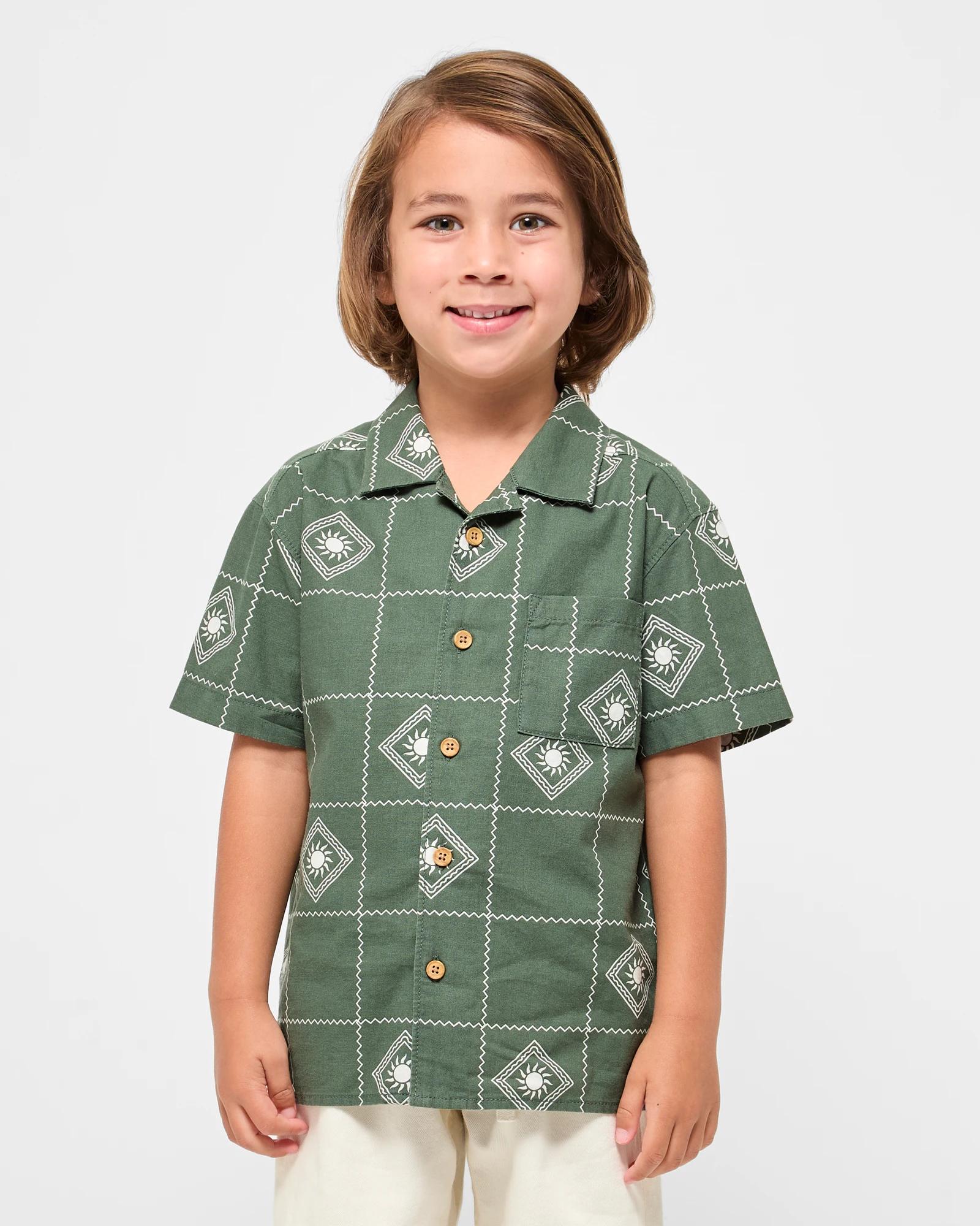 1 Target Cotton Short Sleeve Shirt GREEN, 1 of 5