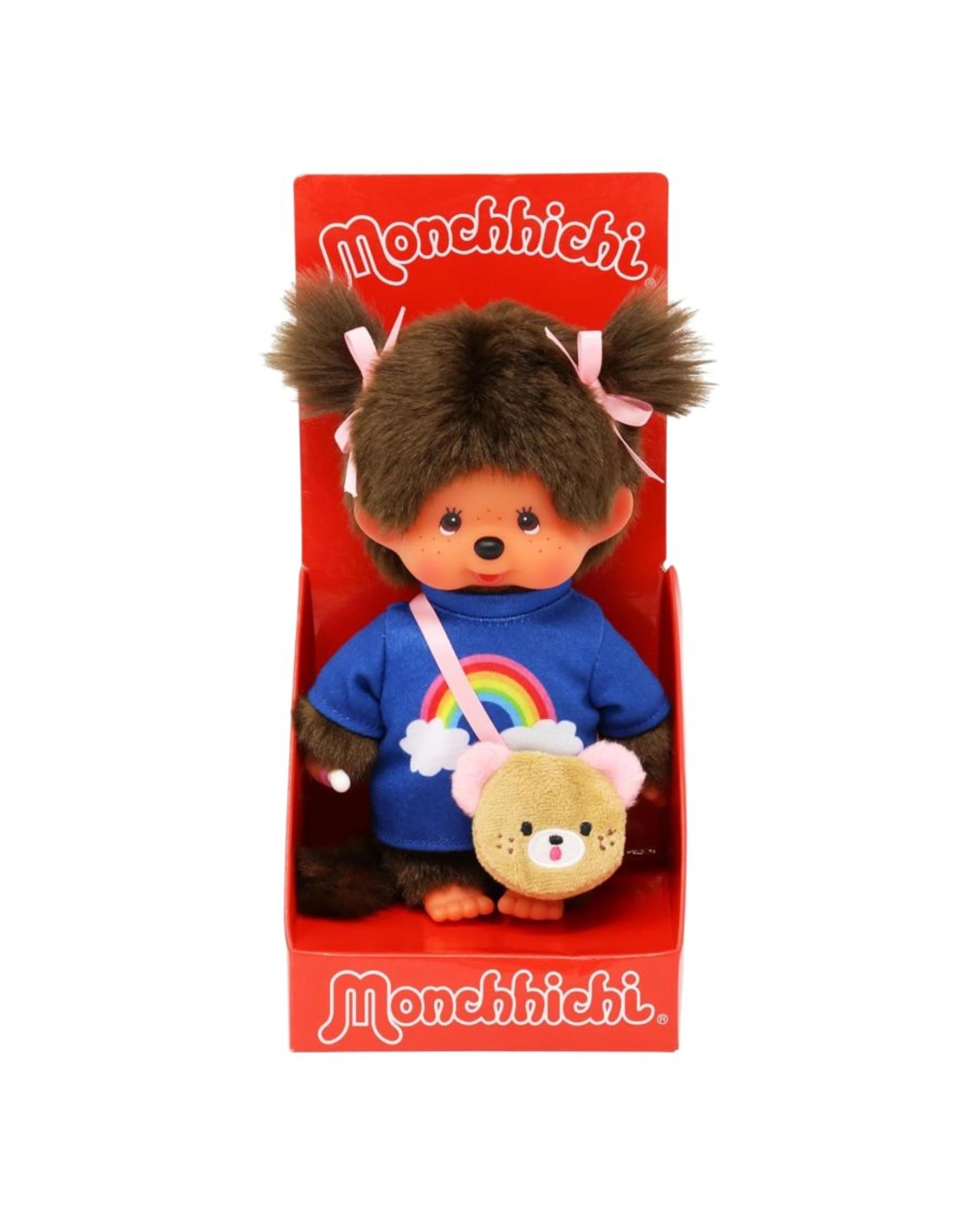 1 Sekiguchi Monchhichi Kawaii Messenger Bag Girl Plush Doll, 1 of 6