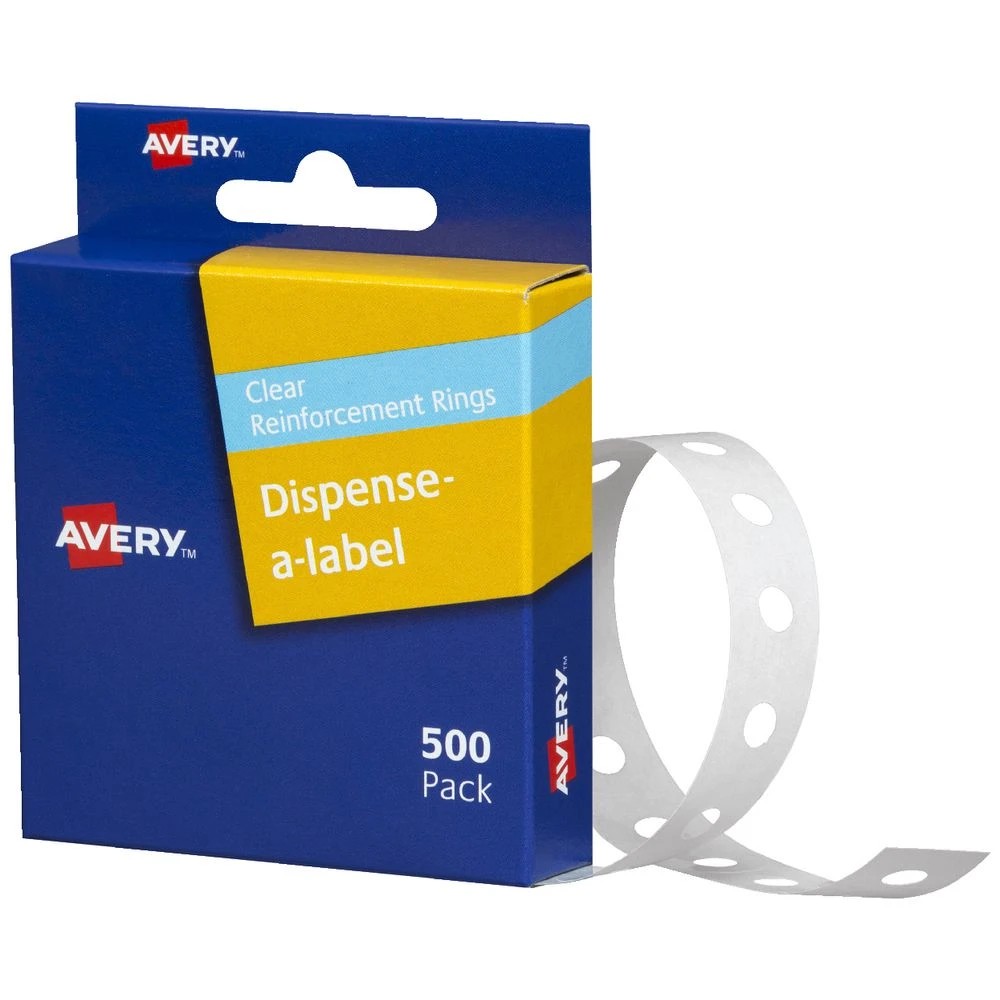 2 Avery Reinforcement Rings Vinyl Clear 500 Pack, 2 of 3