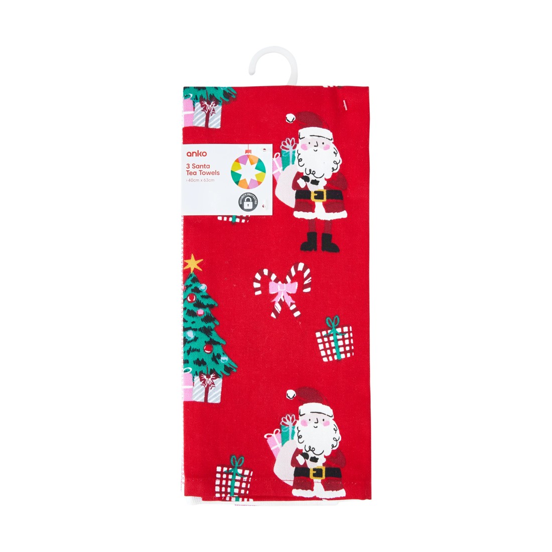6 3 Pack Santa Tea Towels, 6 of 6