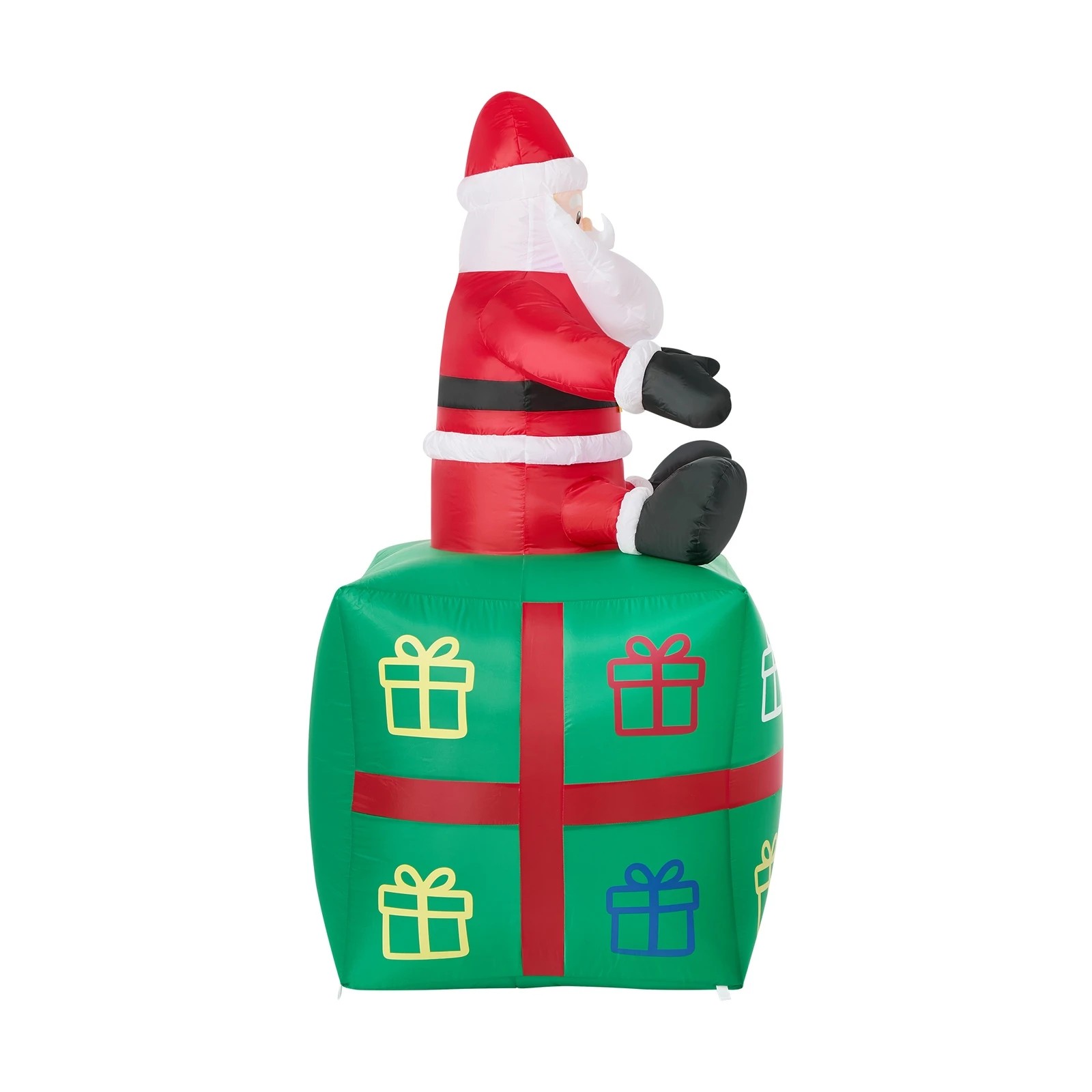 8 Tinseltown 1.8M Christmas Inflatable Santa Gift Box LED Light Outdoor Decor - Multi, 8 of 8