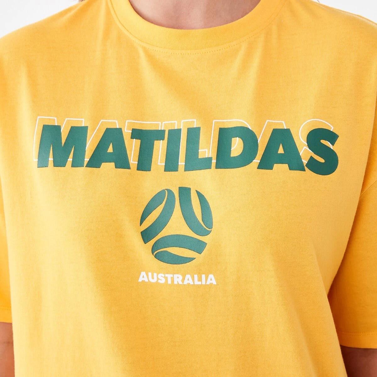 5 Official Matildas Adult Boyfriend T-shirt Yellow, 5 of 6