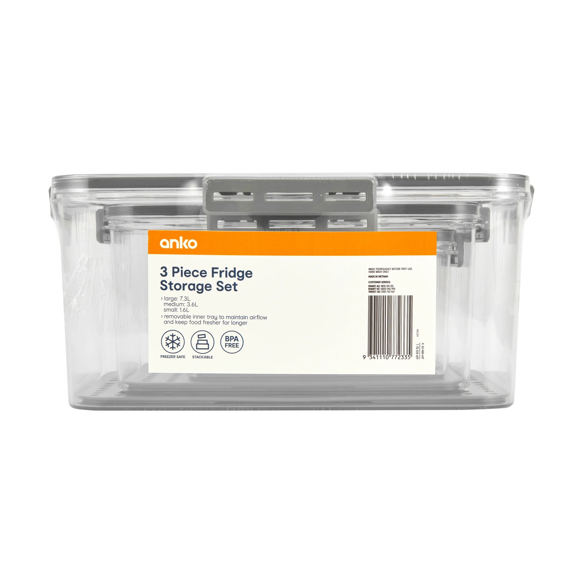 8 3 Piece Fridge Storage Set, 8 of 8