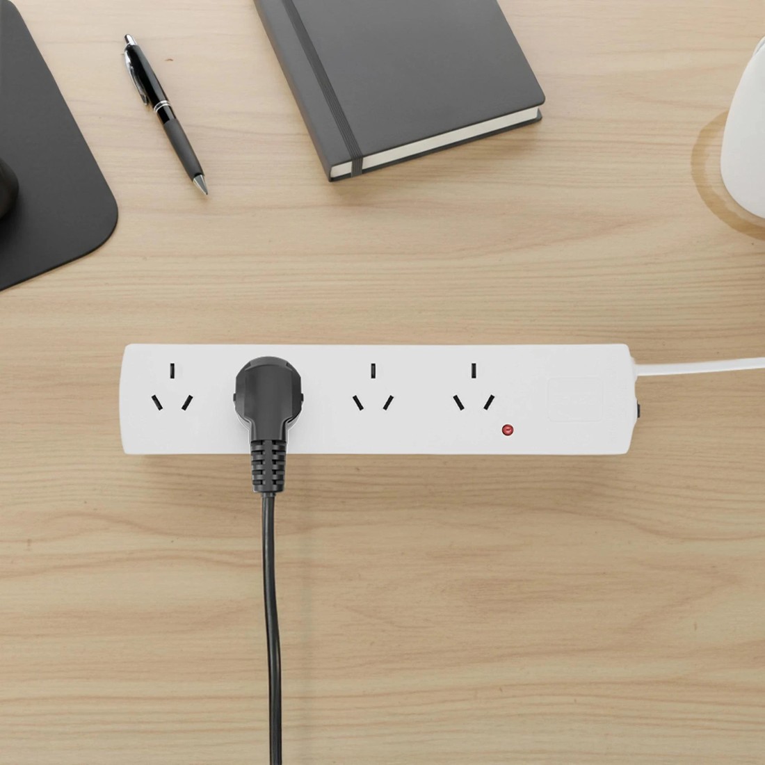 4 Arlec 4 Outlet Surge Protected Powerboard and 3m Standard Plug Extension Lead Combo Pack - White, 4 of 6