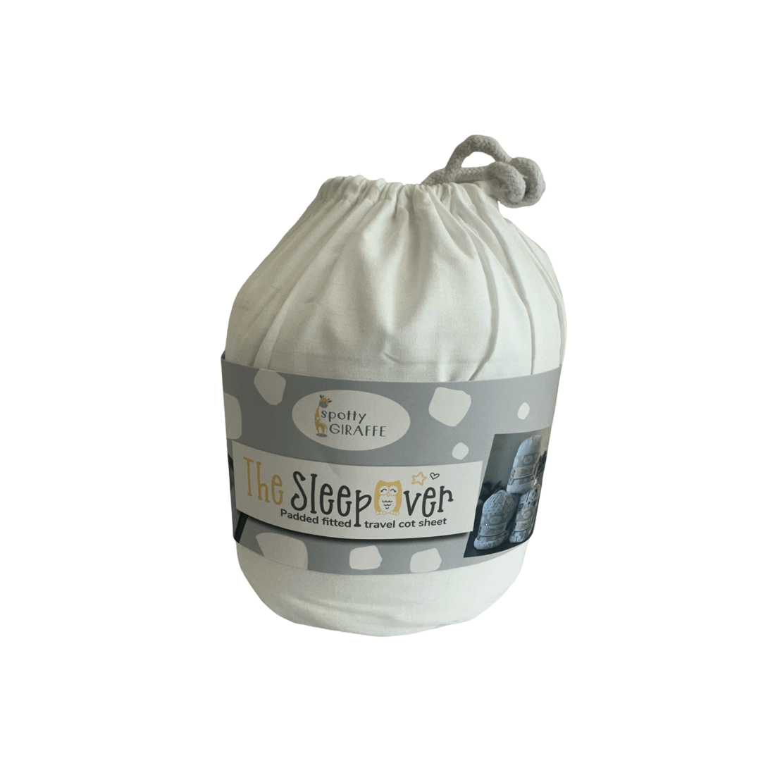 1 Spotty Giraffe The Sleepover Portacot Fitted Sheet, White — 75 Cm X 110 Cm
 - White, 1 of 1