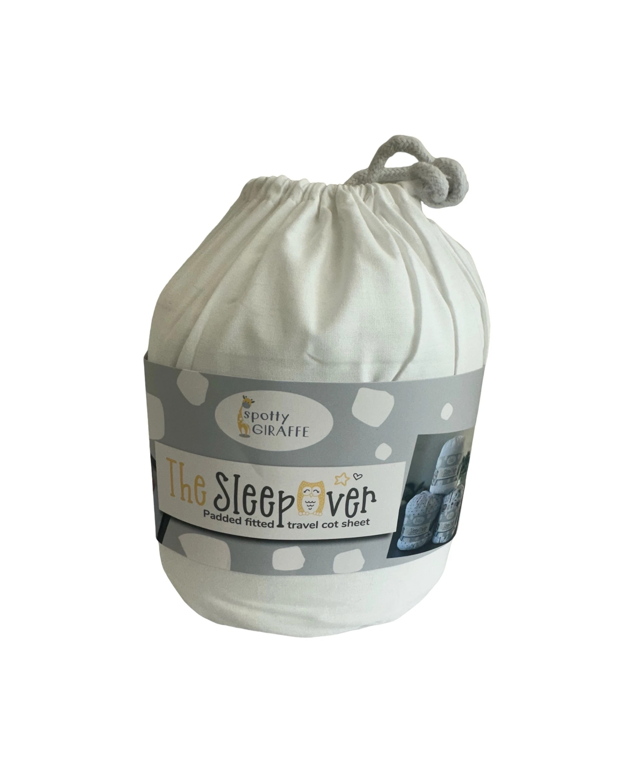 1 Spotty Giraffe The Sleepover Portacot Fitted Sheet, White — 75 Cm X 110 Cm
 - White, 1 of 1