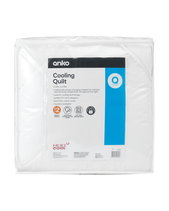 Cooling Quilt - Queen Bed, White