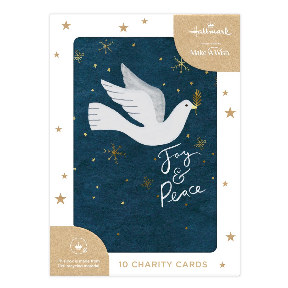 4 10 Pack Hallmark Boxed Charity Christmas Cards - Joy and Peace, 4 of 4