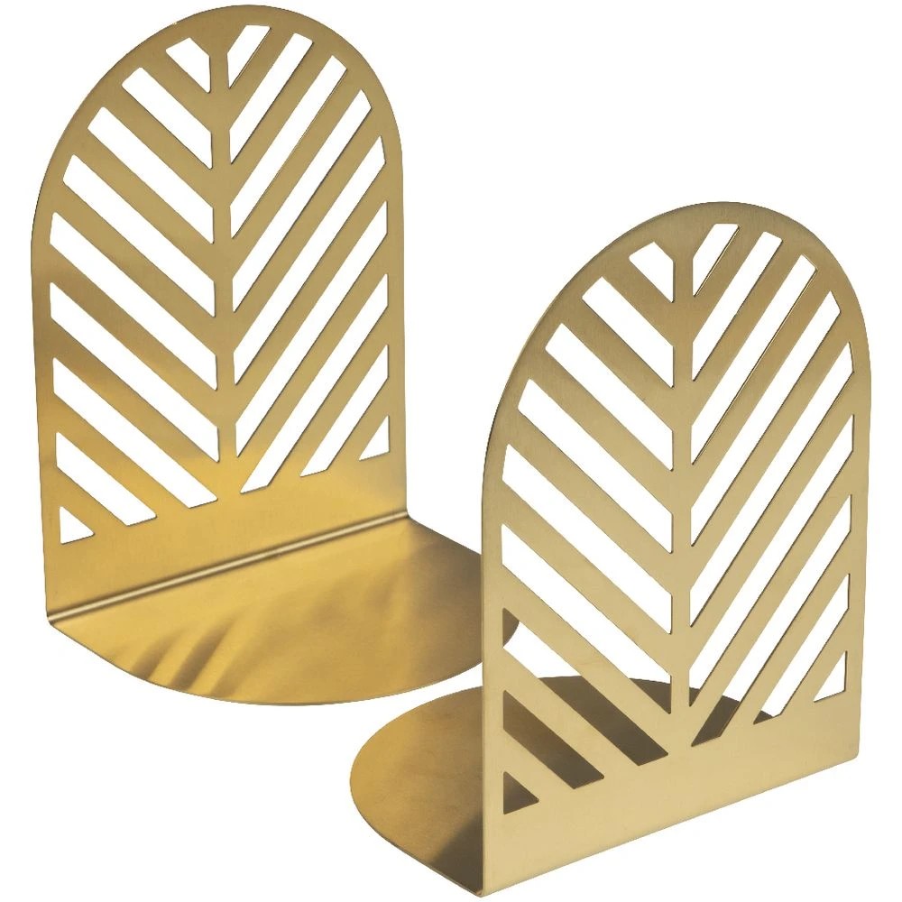3 Otto Gold Metal Book Ends 2 Pack, 3 of 3