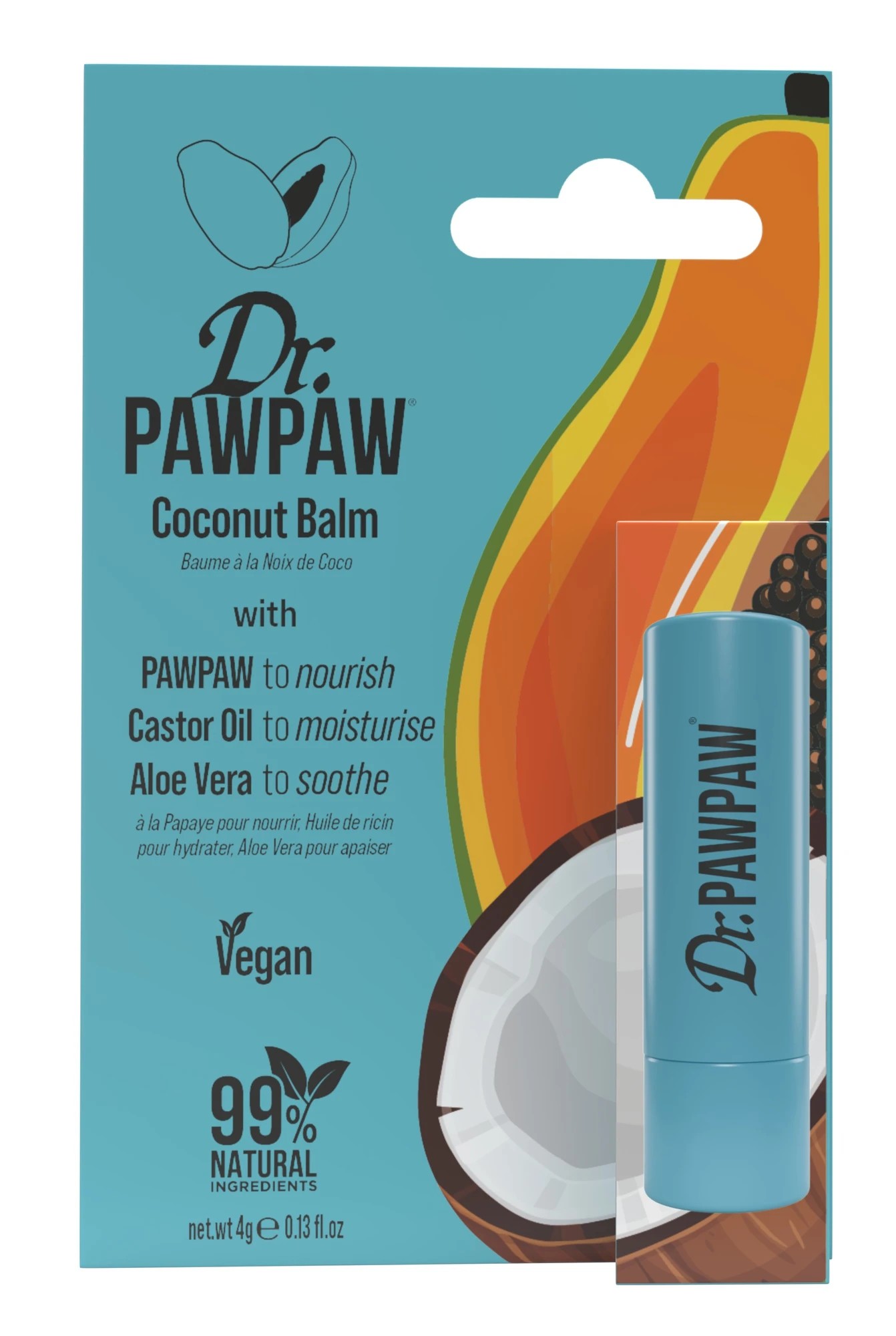 1 Dr. PAWPAW Lip Balm Stick - Coconut, 1 of 2