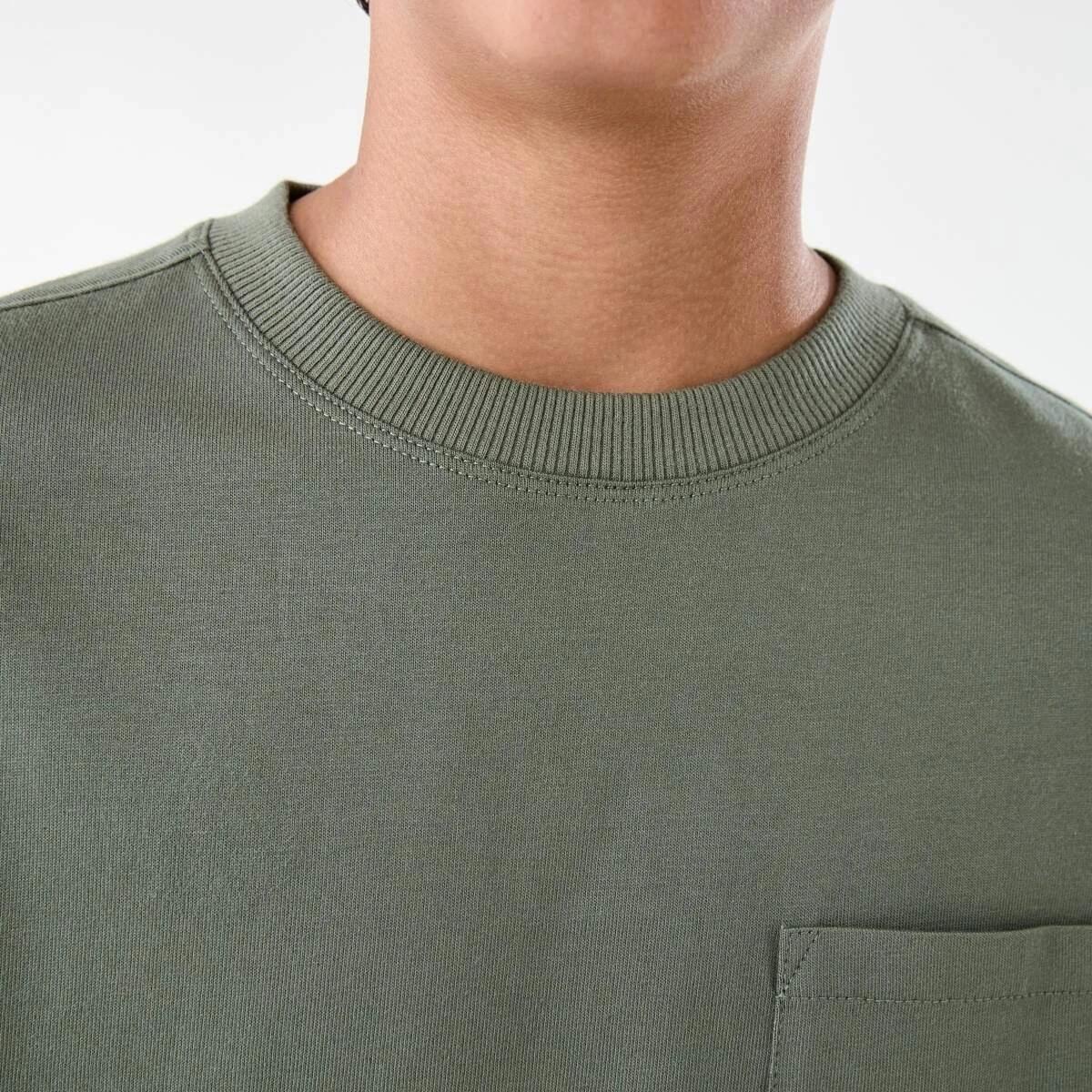 3 Plain Oversized T-shirt Grn Laurel, 3 of 10