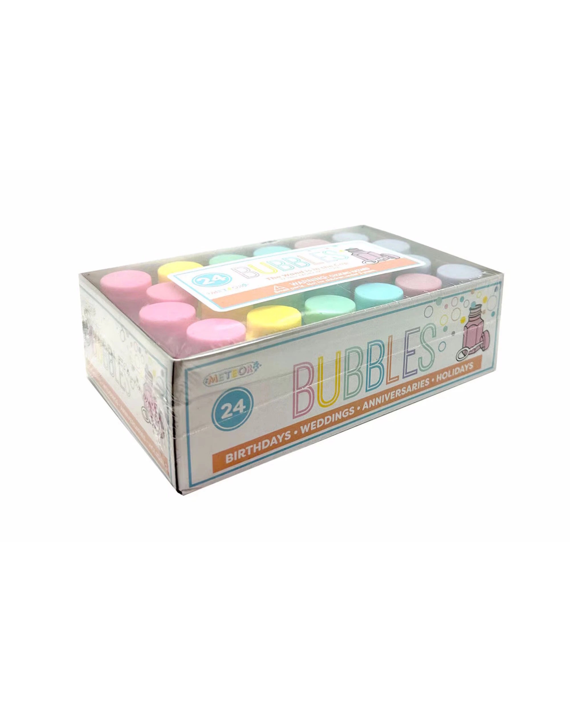 3 Unique Mini Pastel Bubble Bottles Pack of 24 - Assorted Pastel, 3 of 4