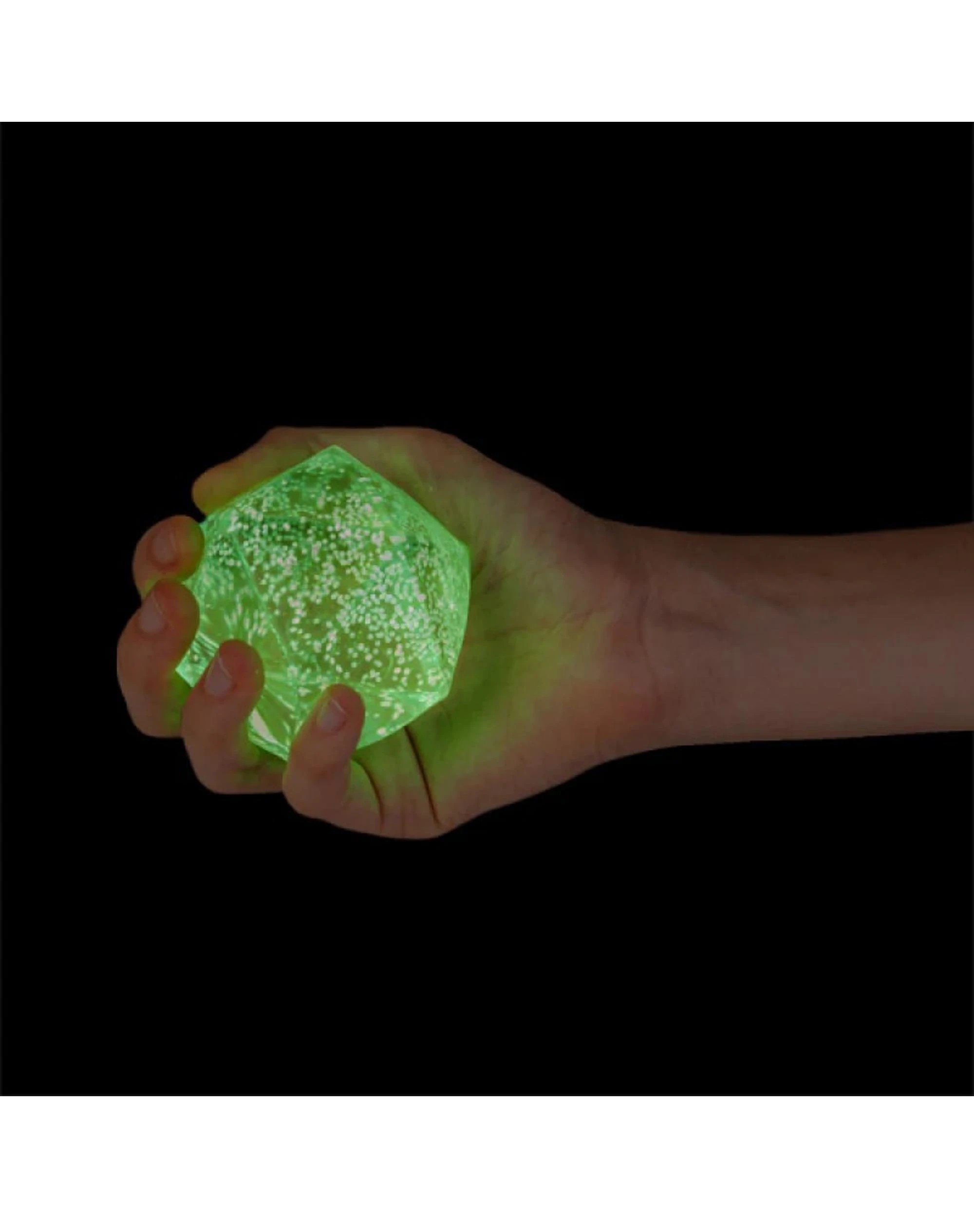 3 Smooshos Super Squeeze Glow in the Dark Glitter Polyhedron Assorted, 3 of 3