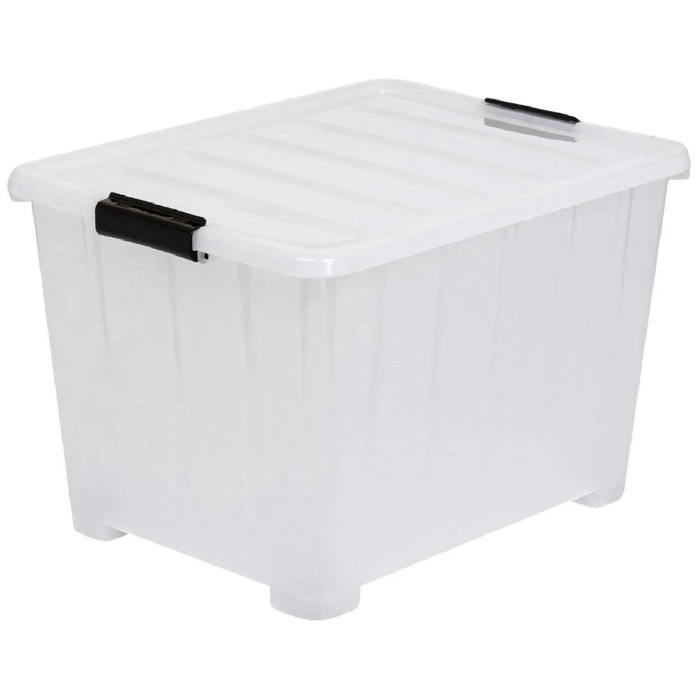 1 Keji 60L Storage Container Translucent White, 1 of 7