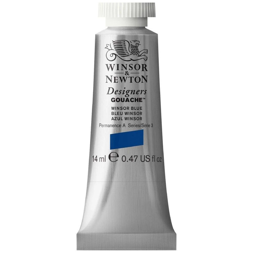 1 Winsor & Newton Designers Gouache 14mL Winsor Blue S3, 1 of 1