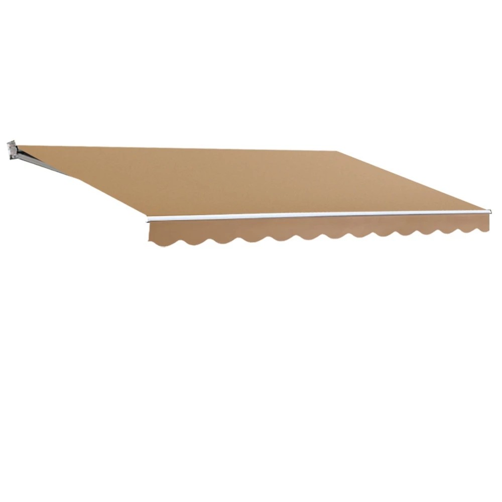 1 Instahut Retractable Folding Arm Awning Manual Sunshade 4Mx3M - Beige, 1 of 6