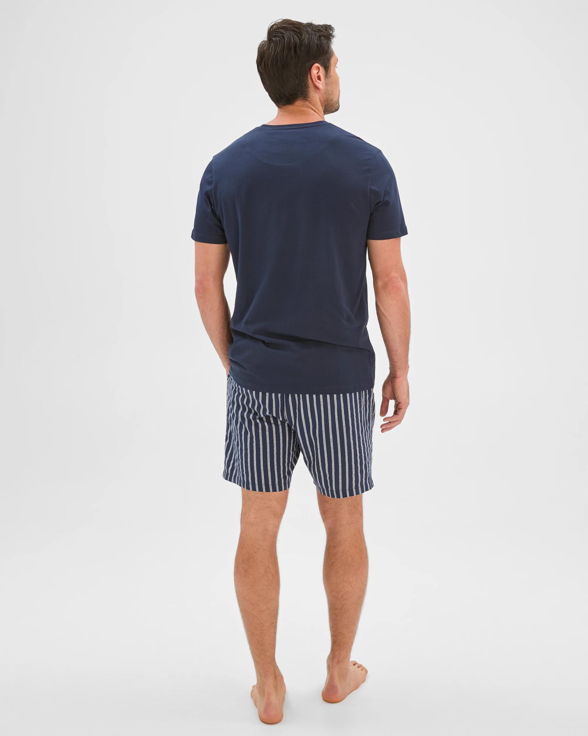 7 Target Man T-Shirt and Shorts Pyjama Set COFFEE NAVY, 7 of 7