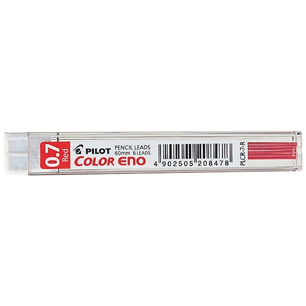 1 PILOT Colour Eno Mechanical Pencil Lead Refills 0.7 Red, 1 of 2