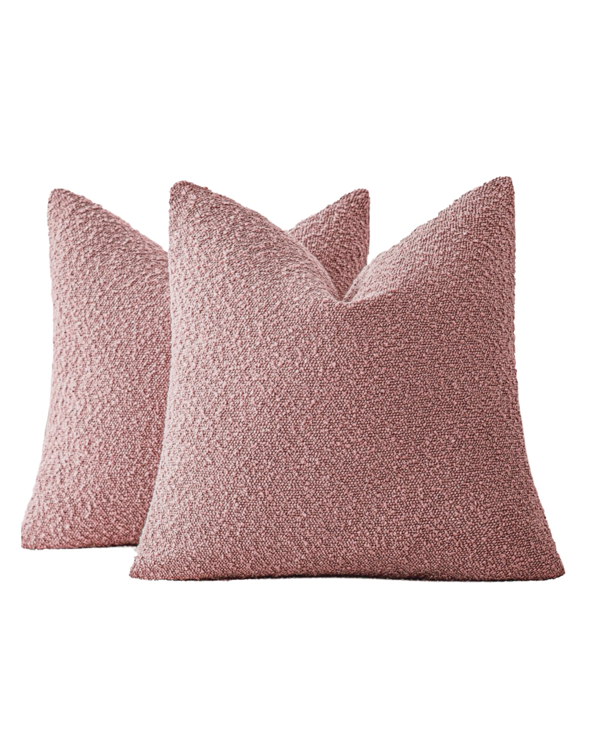 1 Gioia Casa 2-Pack Bouclé European Pillowcases 65x65cm - Pink, 1 of 4