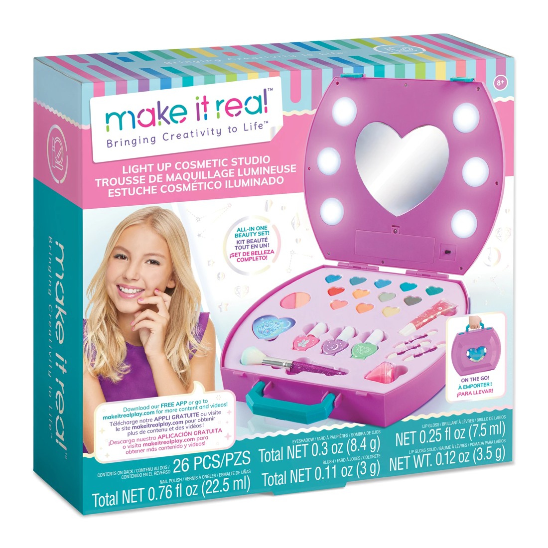 1 26 Piece Make It Real Light Up Cosmetic Studio, 1 of 7