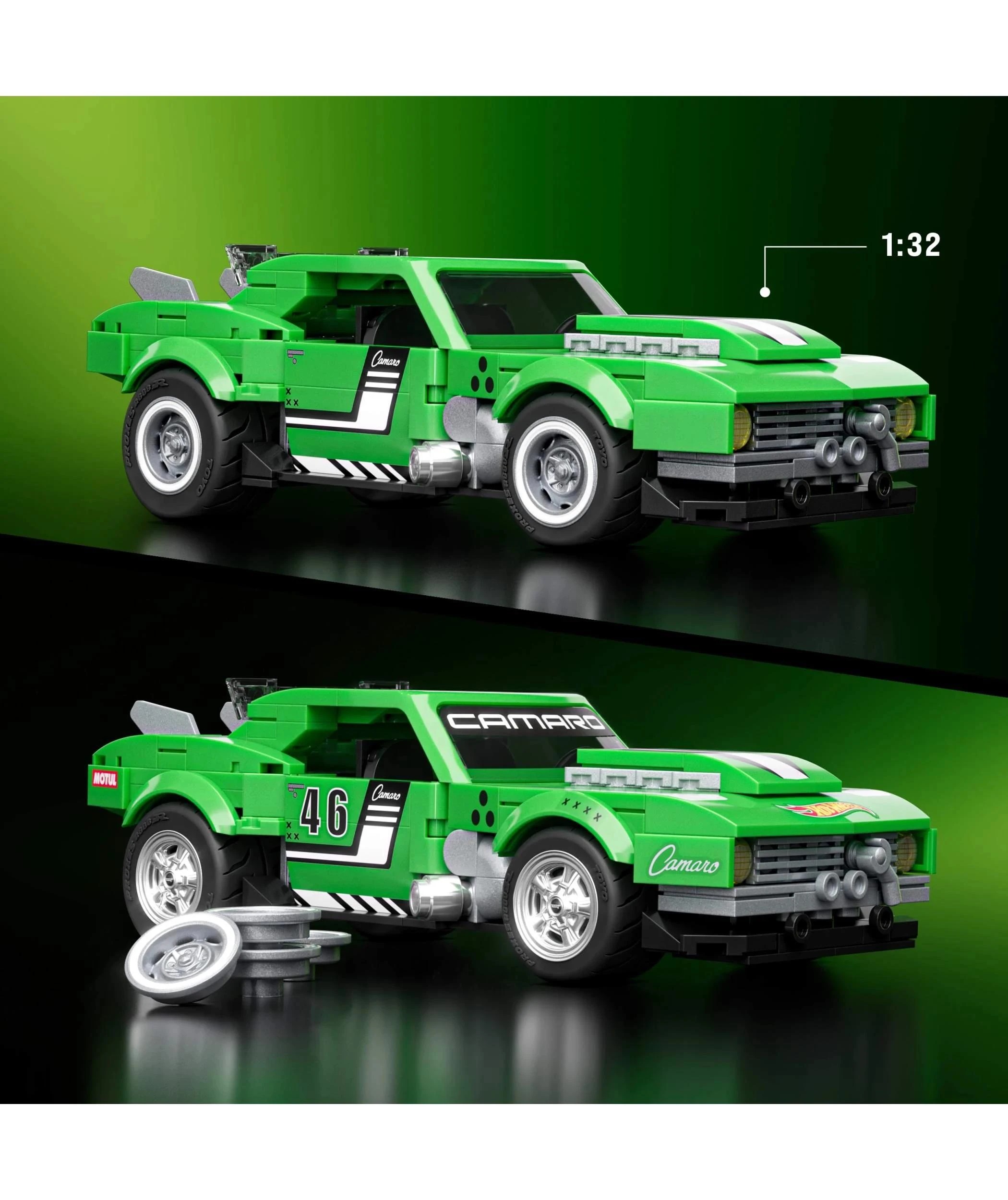 3 Mattel Brick Shop Hot Wheels Custom ’68 Camaro Building Toy Kit - Multi, 3 of 6