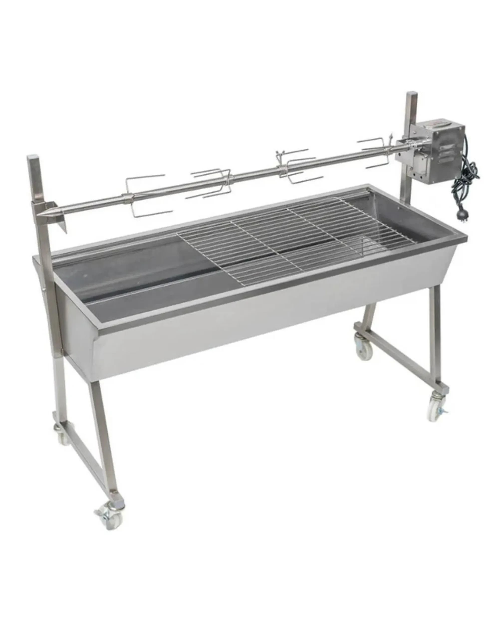 1 Flaming Coals Master 1200 Stainless Steel Spit Roaster - 30kg Motor Bundle, 1 of 10