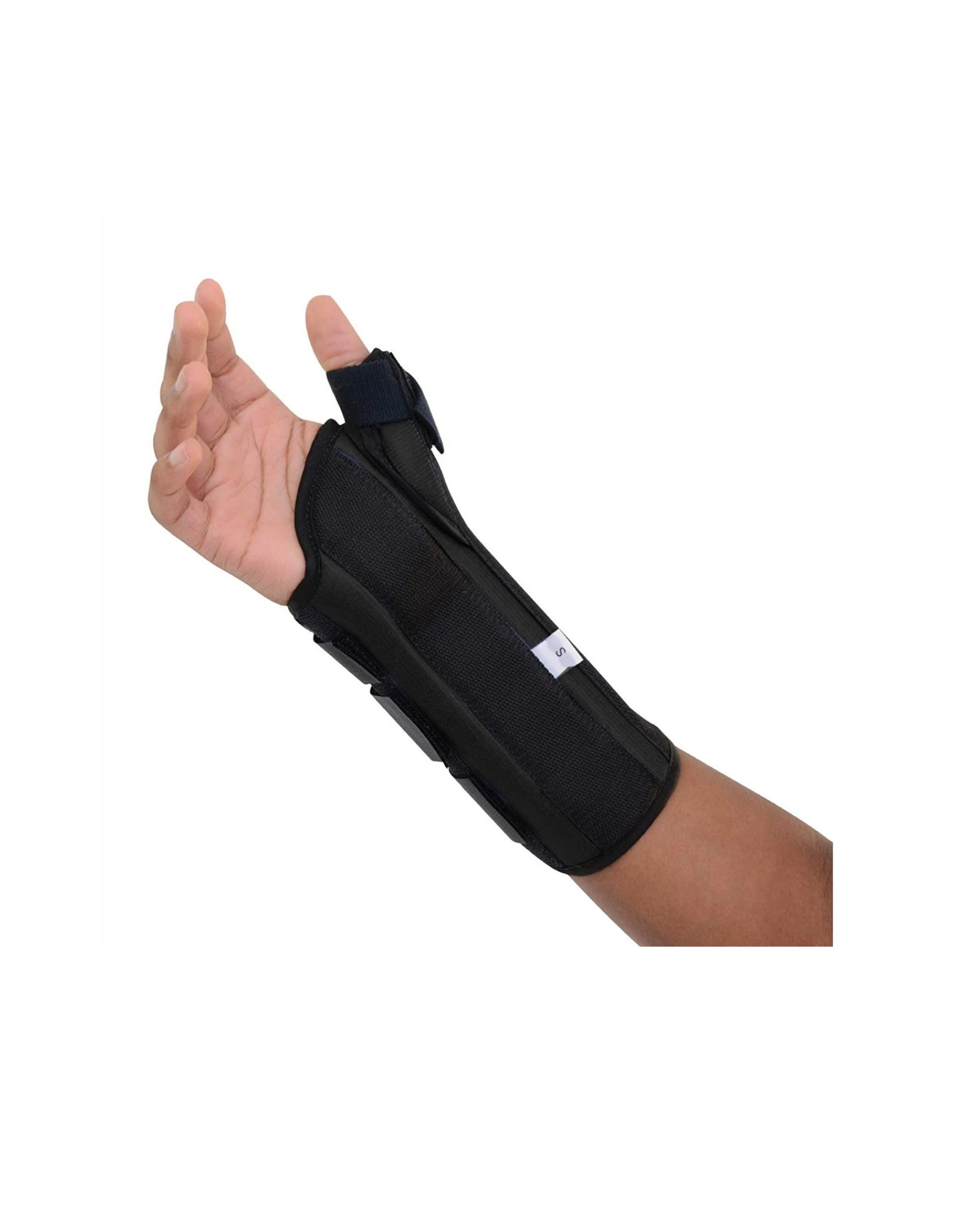 3 Bodyassist Deluxe Wrist Thumb Spica Brace Anatomical Contour Right Small - Black, 3 of 7