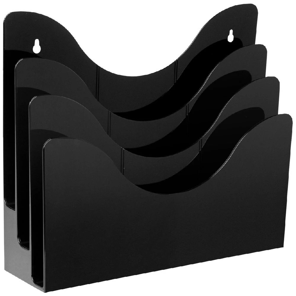 1 Deflecto 3-tier Document Organiser Black, 1 of 1