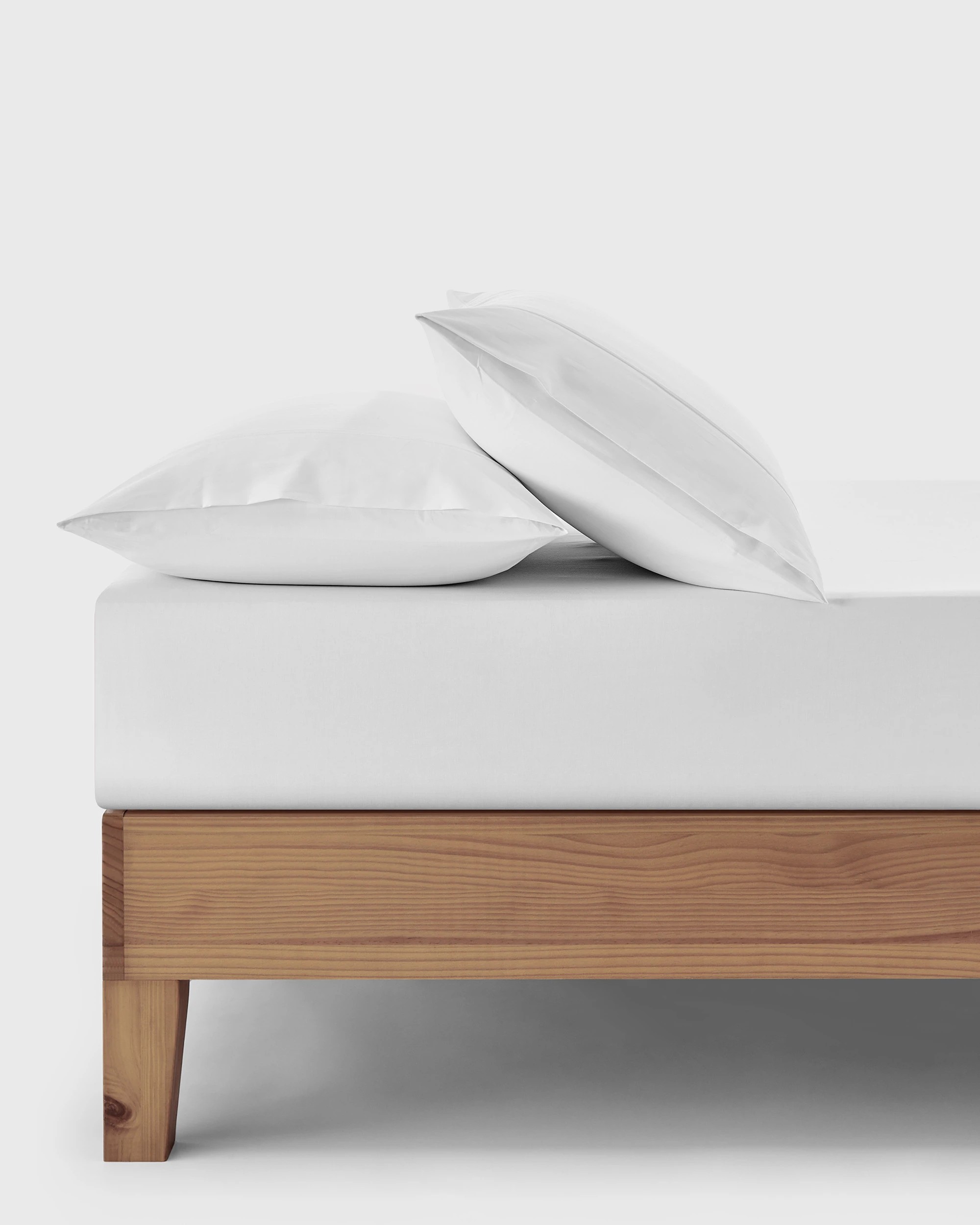 1 Dreamaker 400TC Premium Cotton Sateen Fitted Sheet Set - Double Bed - White, 1 of 7