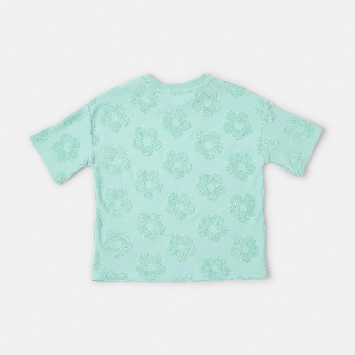 8 Short Sleeve Texture T-shirt Grn Daisy, 8 of 8