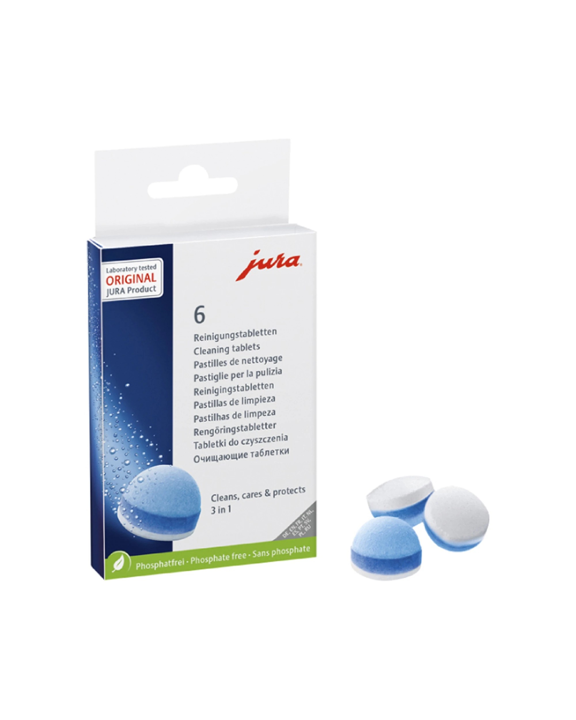 2 6pc Jura 3-phase Esspresso/coffee Machine Residue Cleaning/flushing Tablets - White, 2 of 3