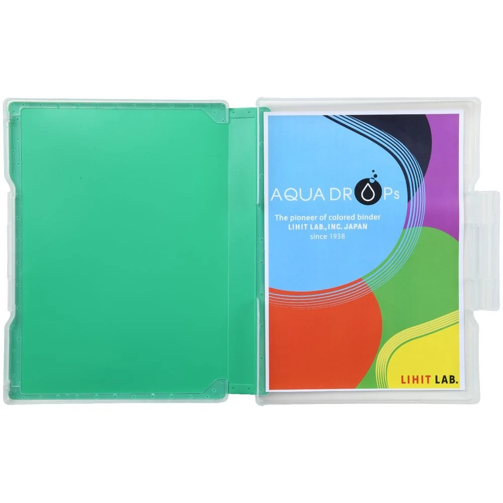 3 Aqua Drops Document Case Slim A4 Vivid Green, 3 of 3