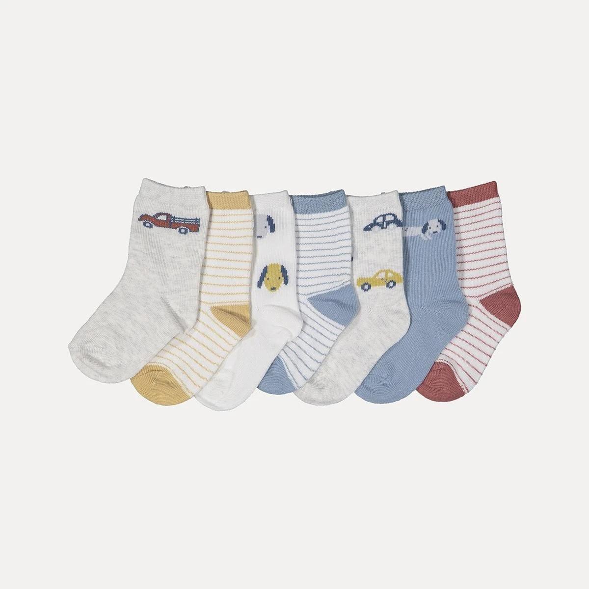1 7 Pack Crew Socks Cardog A, 1 of 3