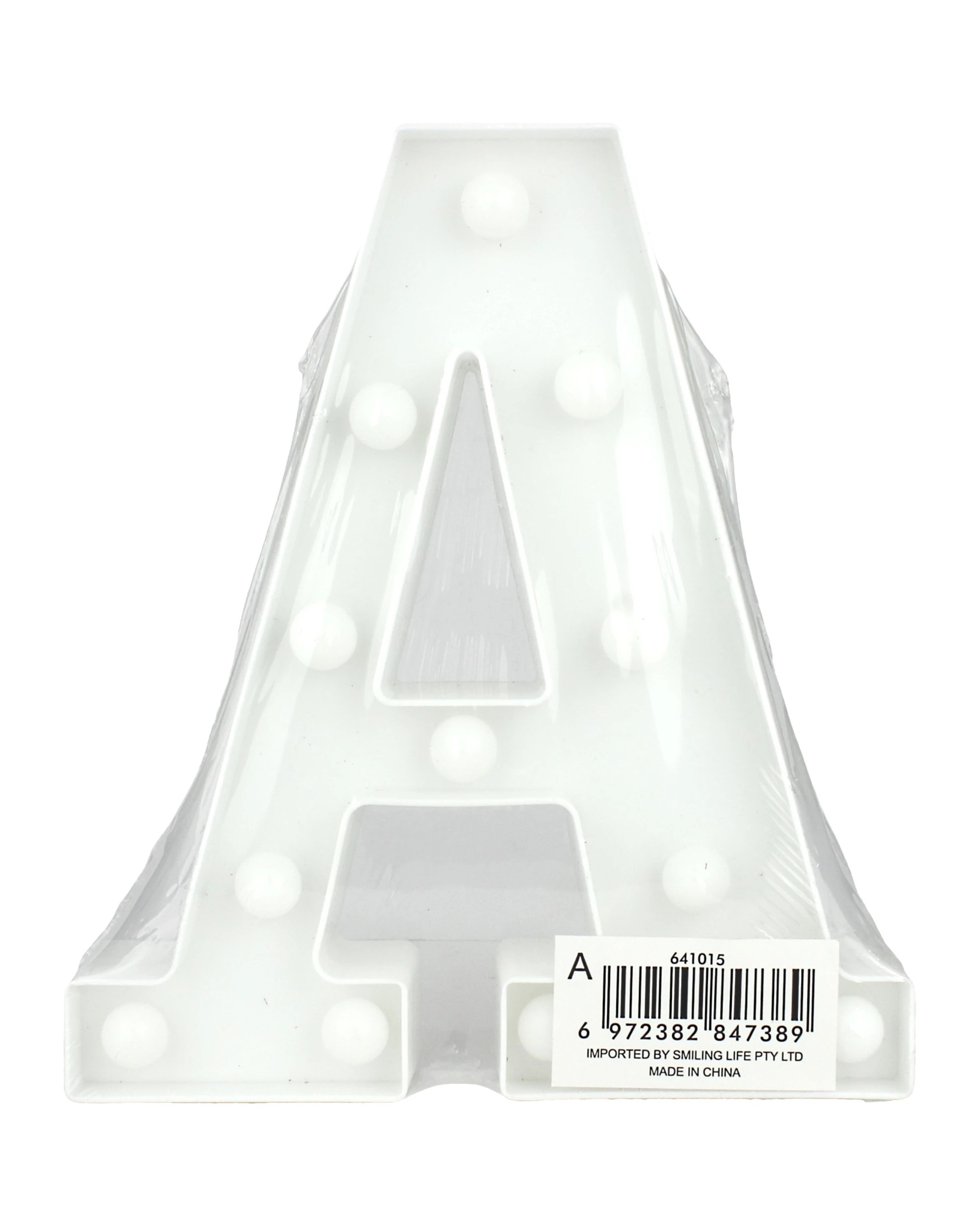 2 Partyrama LED Light Up Letter A White, 2 of 3