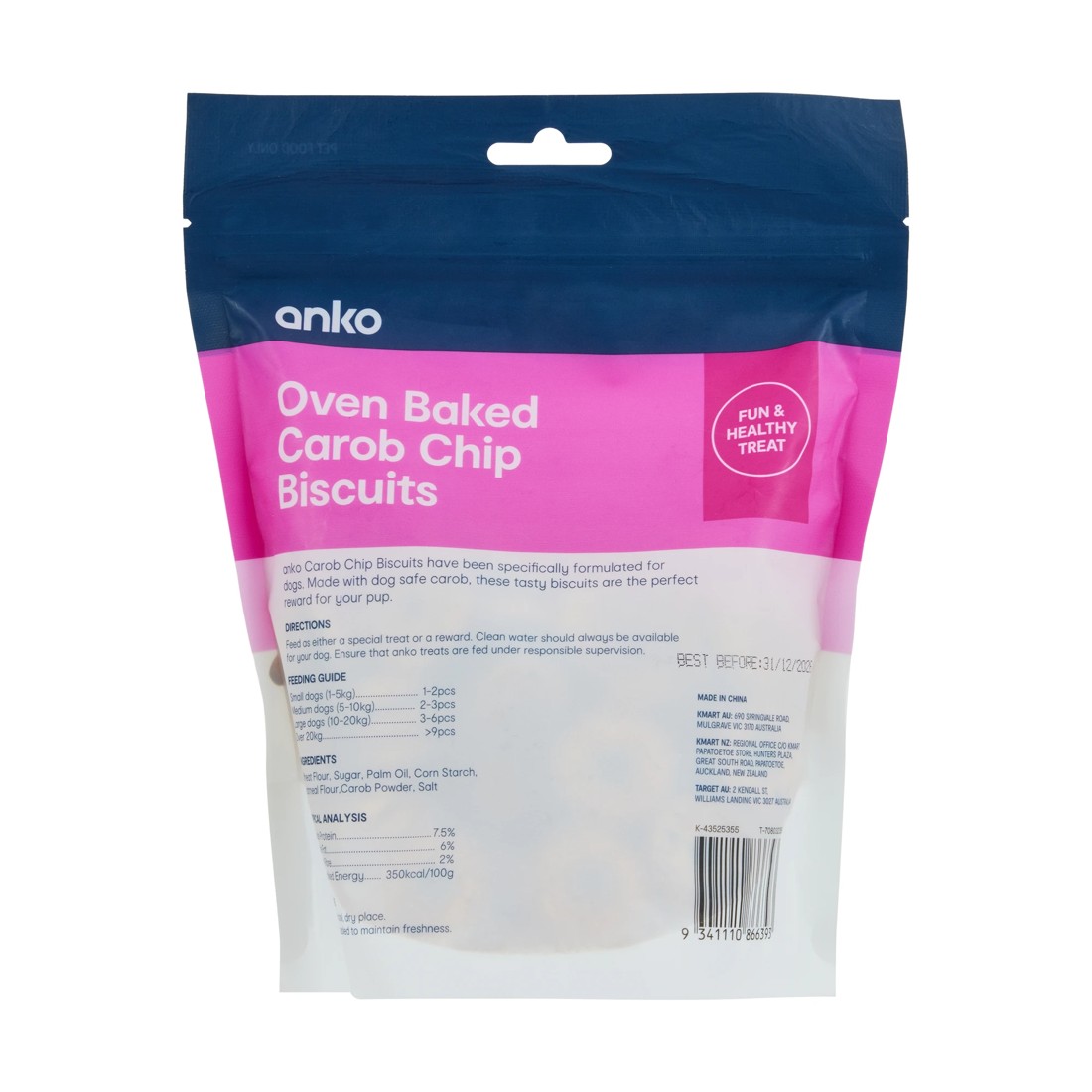 3 Pet Treat Carob Chip Biscuits, 3 of 3