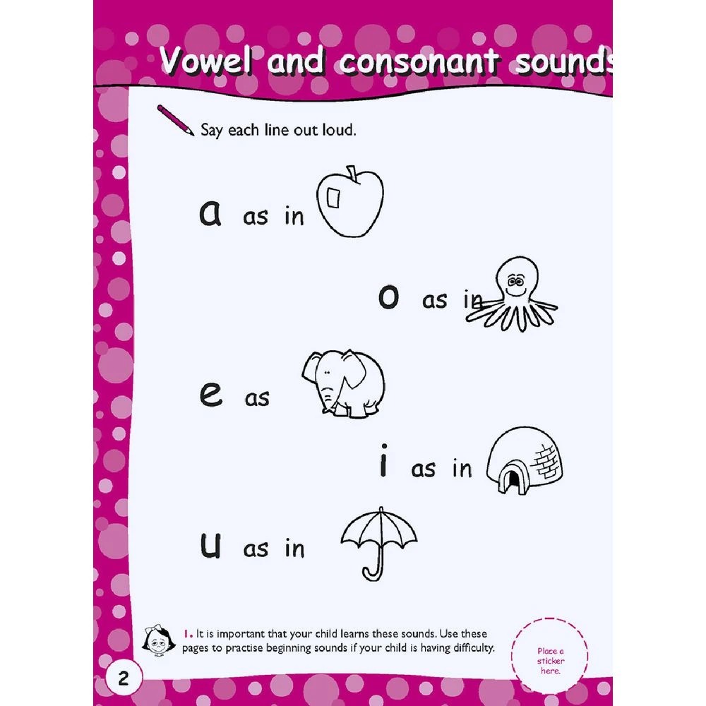 3 Excel Early Skills English Book 5 Vowels, 3 of 4