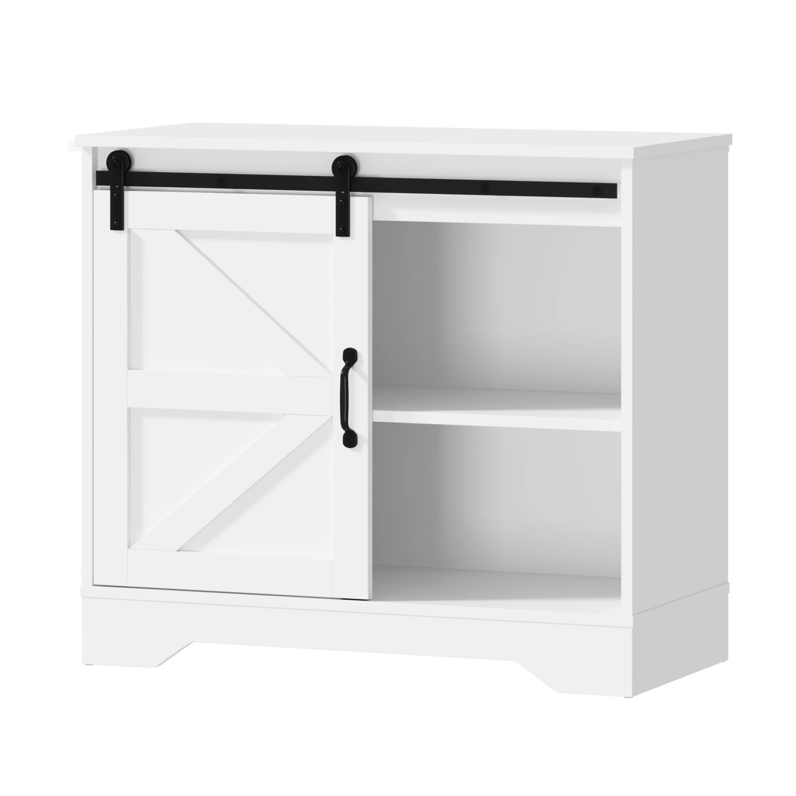 9 Oikiture 2x Buffet Sideboard Storage Cabinet Sliding Door - White, 9 of 9