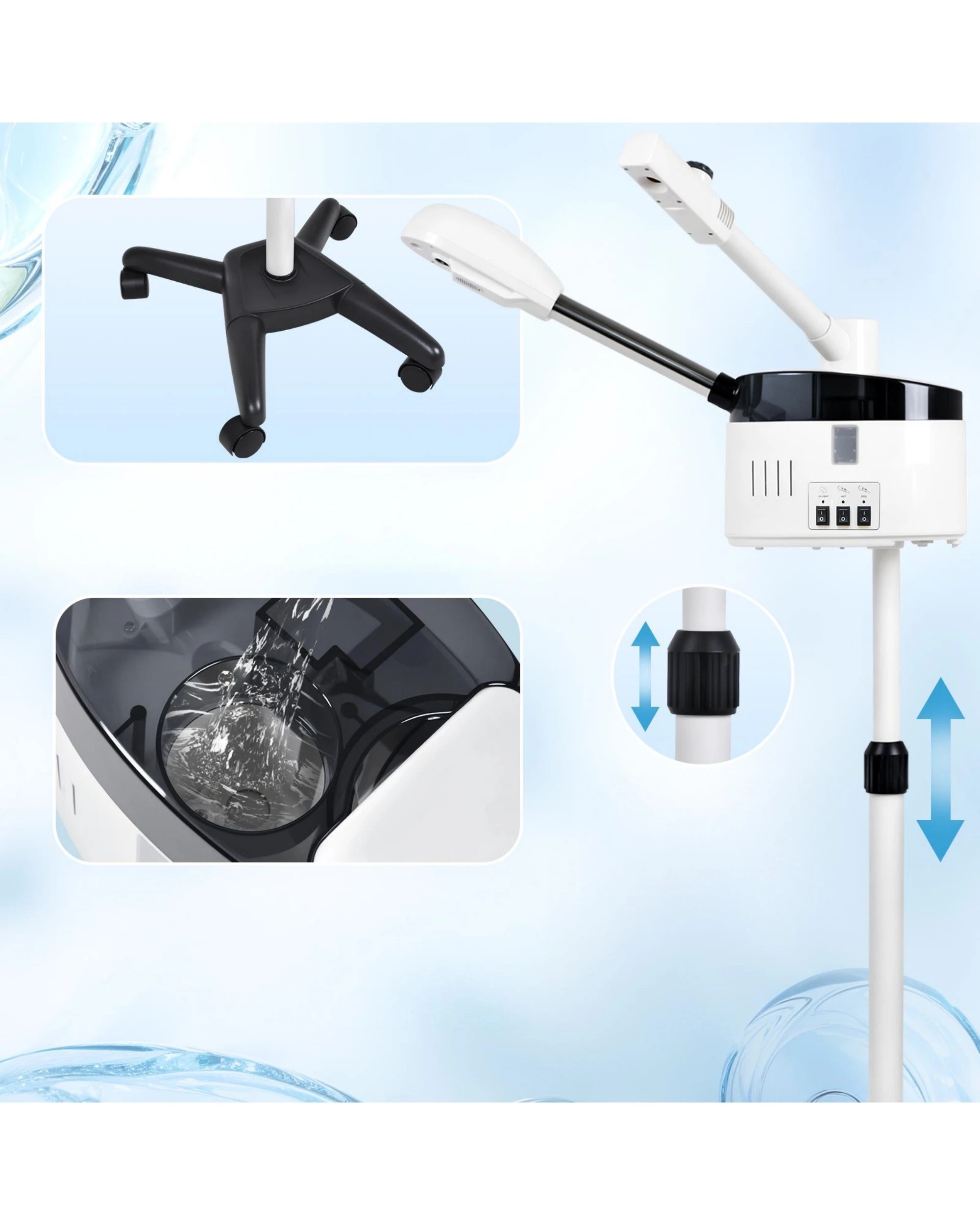 3 Advwin Facial Steamer for Clean Skin - White, 3 of 8