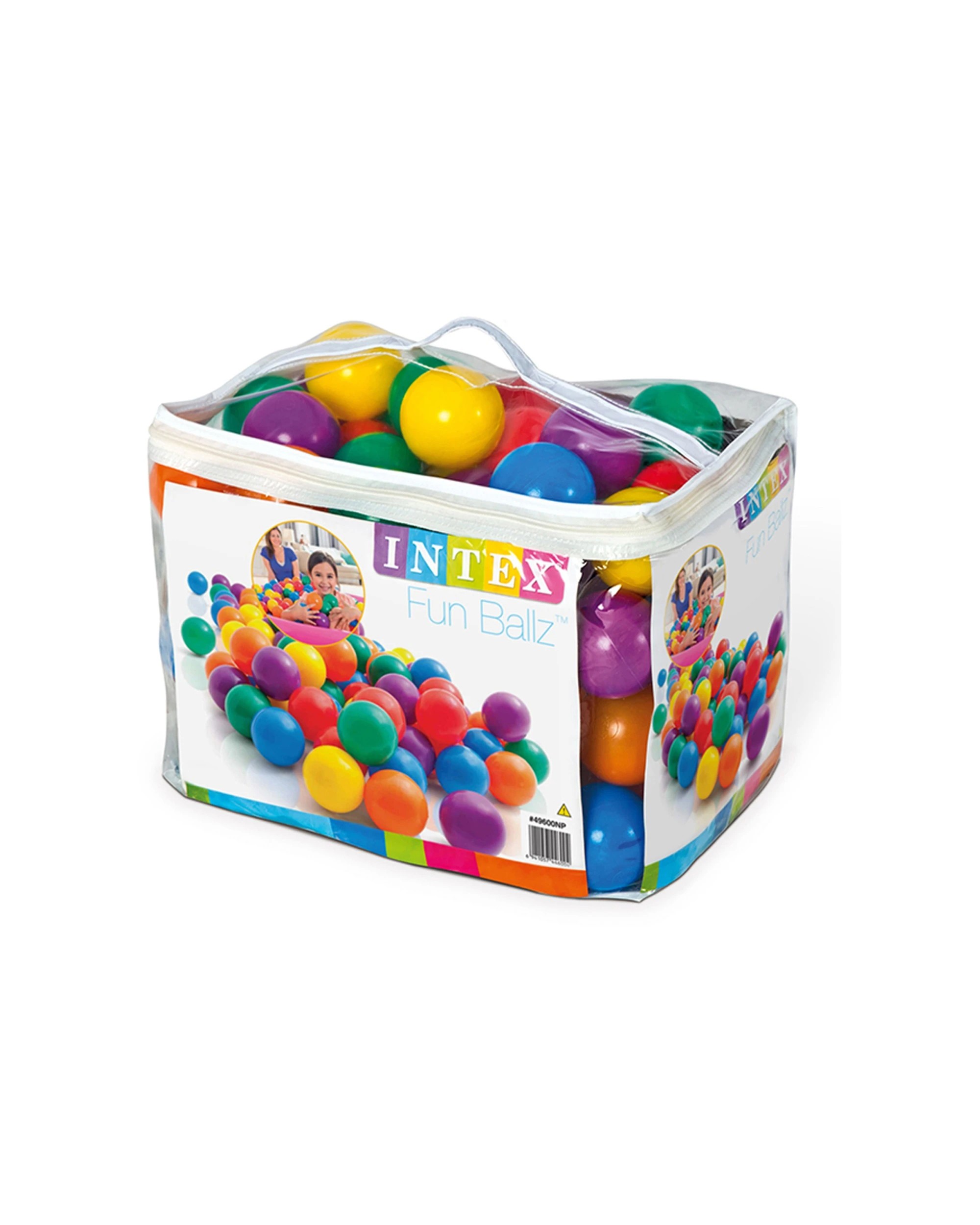 1 Intex 100pc 8cm Kids Plastic Balls Indoor Outdoor Ball Pit Playpen Pool Toys 2y - Multi, 1 of 1