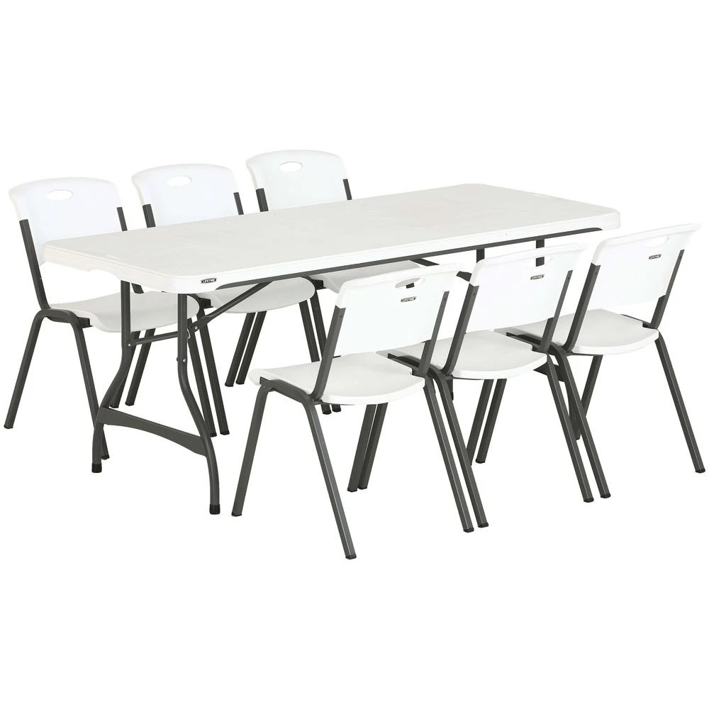 6 Lifetime Stacking Chair White Visitor Chairs and Stools, 6 of 10