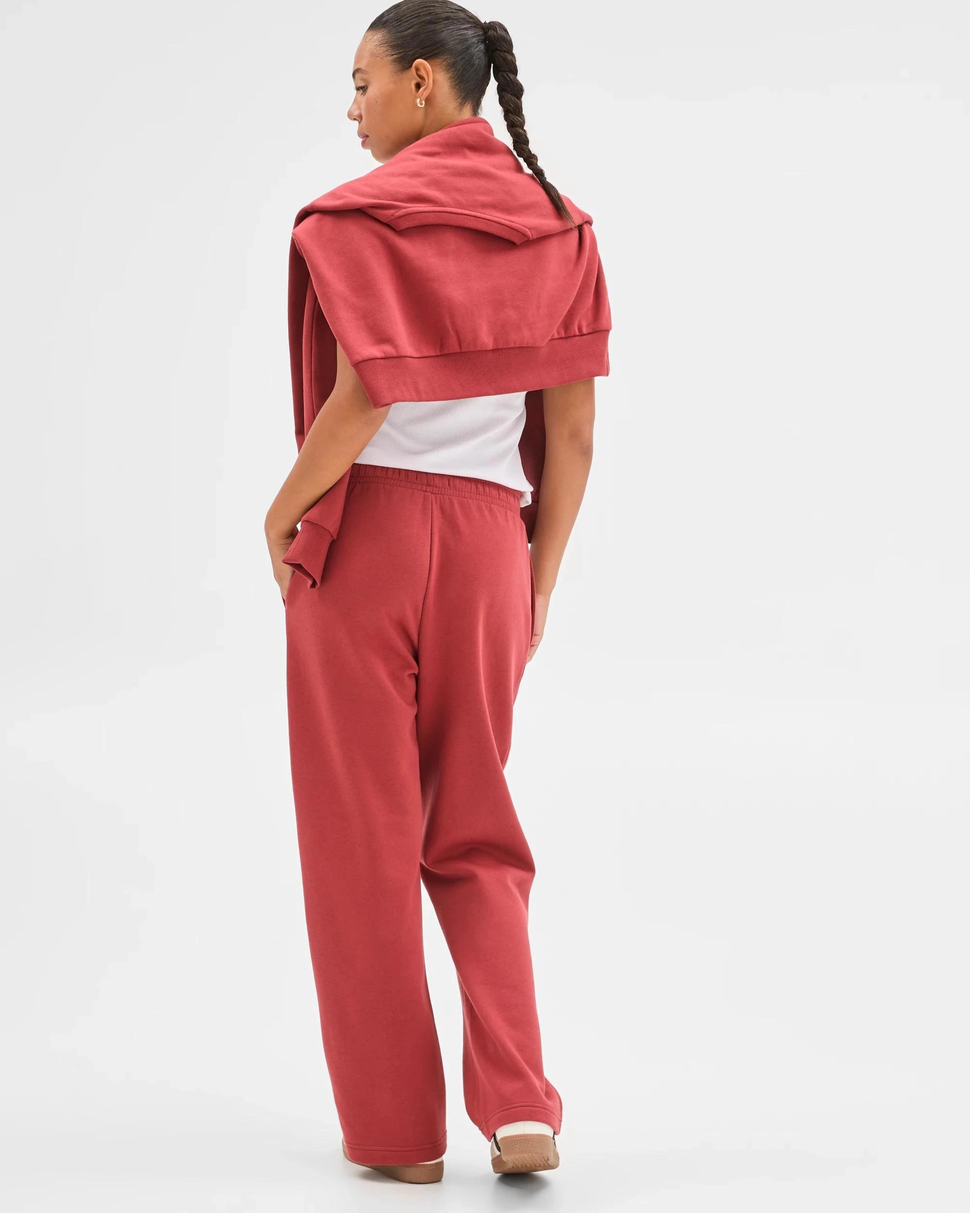 4 Target Active Active Australian Cotton Blend Straight Leg Fleece Trackpants EARTH ROSE, 4 of 4