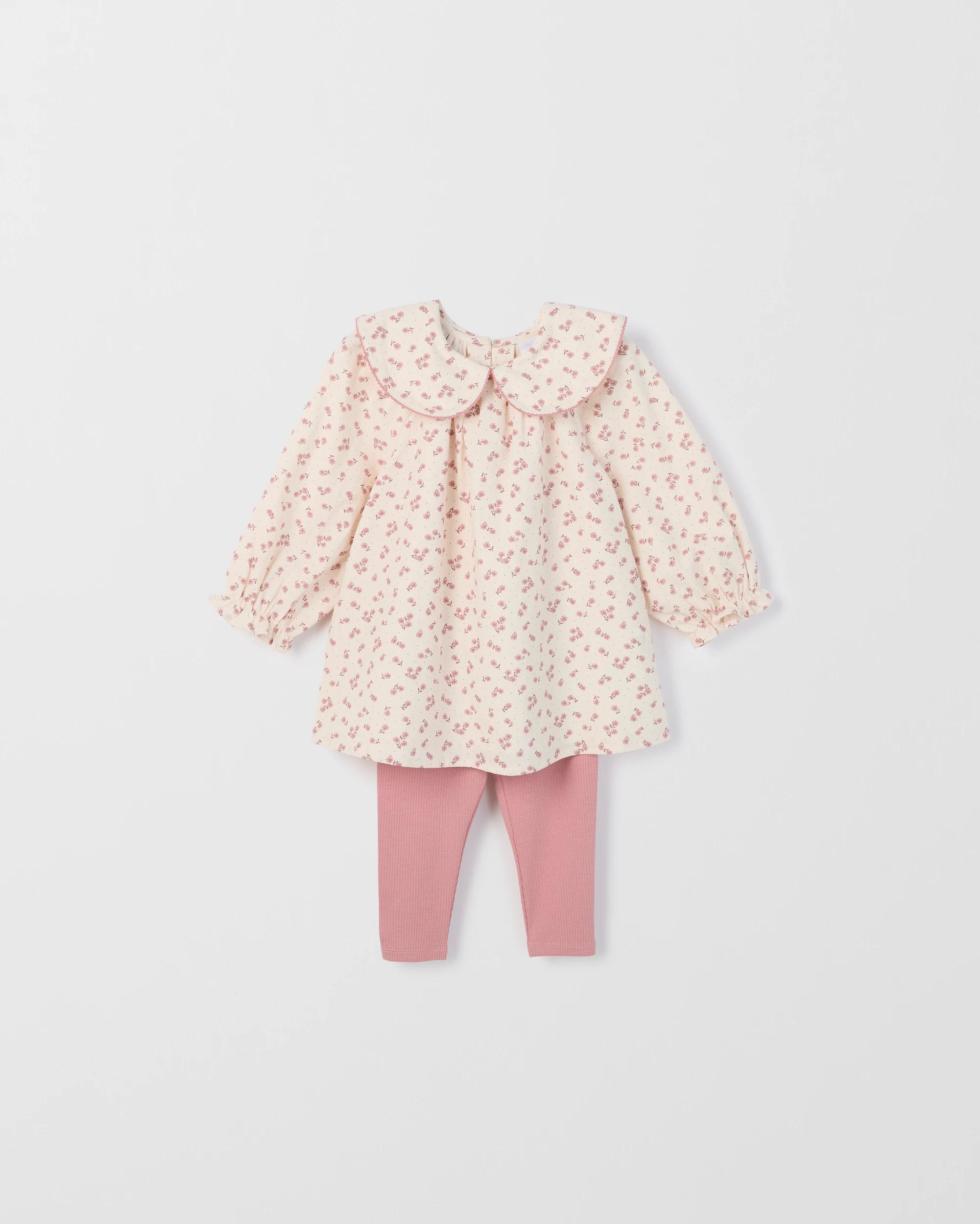3 Target Baby Collared Top and Leggings 2 Piece Set FLORAL, 3 of 4