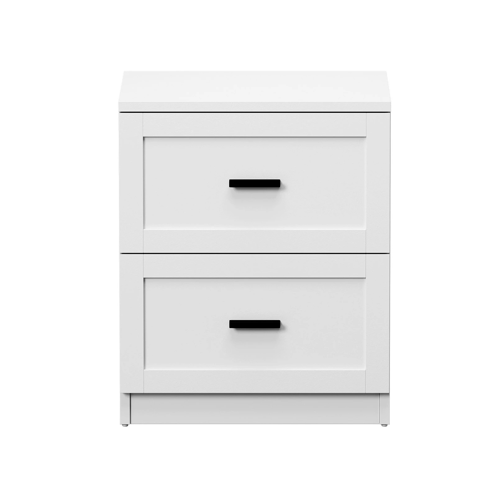 7 Oikiture Bedside Table 2 Drawers Nightstand Cabinet End Table - White, 7 of 8
