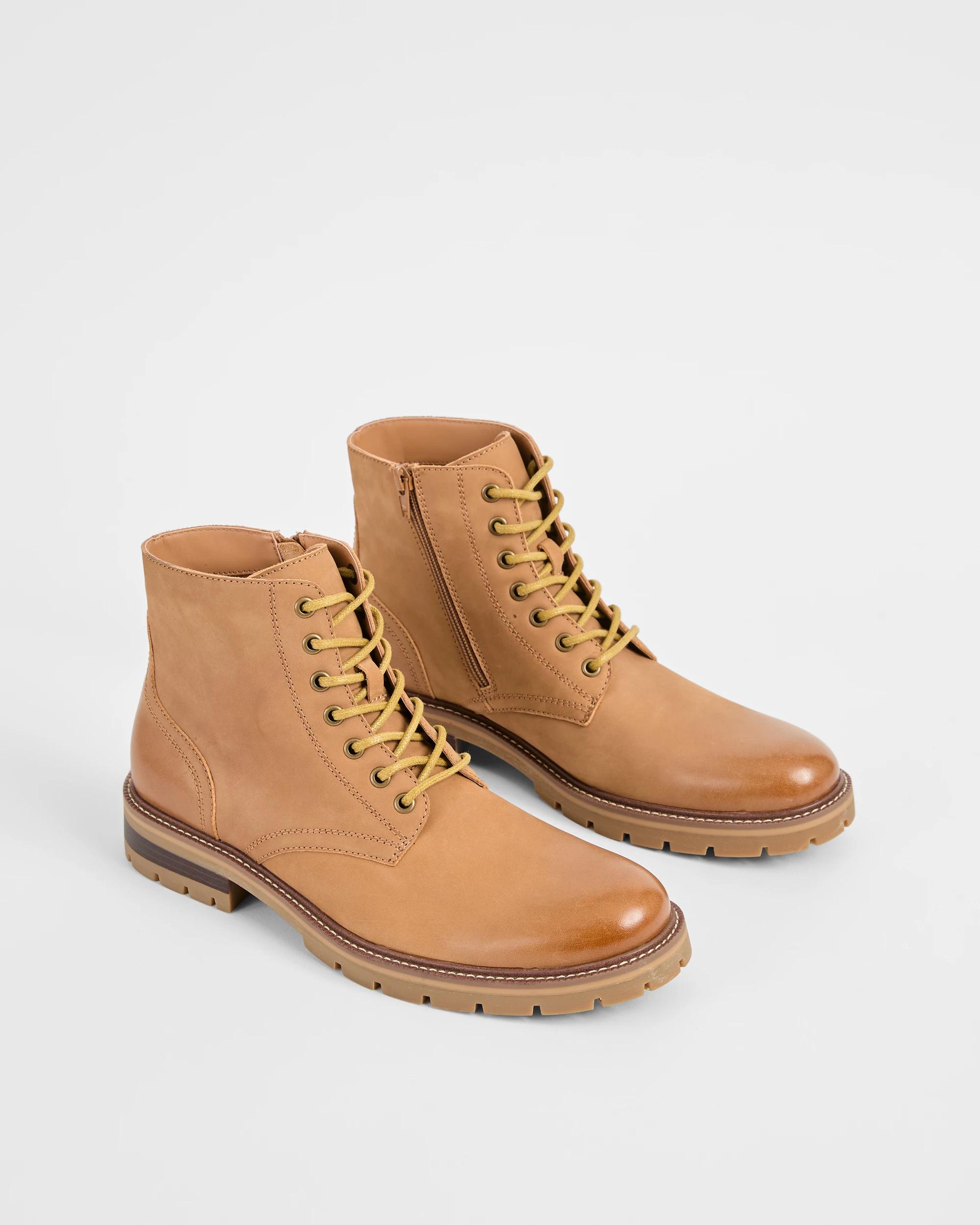 2 Target Man Leather Lace Up Boots TAN, 2 of 3