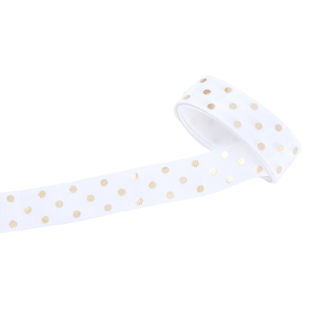 4 2 Piece Fabric Bow and Ribbon Set - Gold Dot, 4 of 4