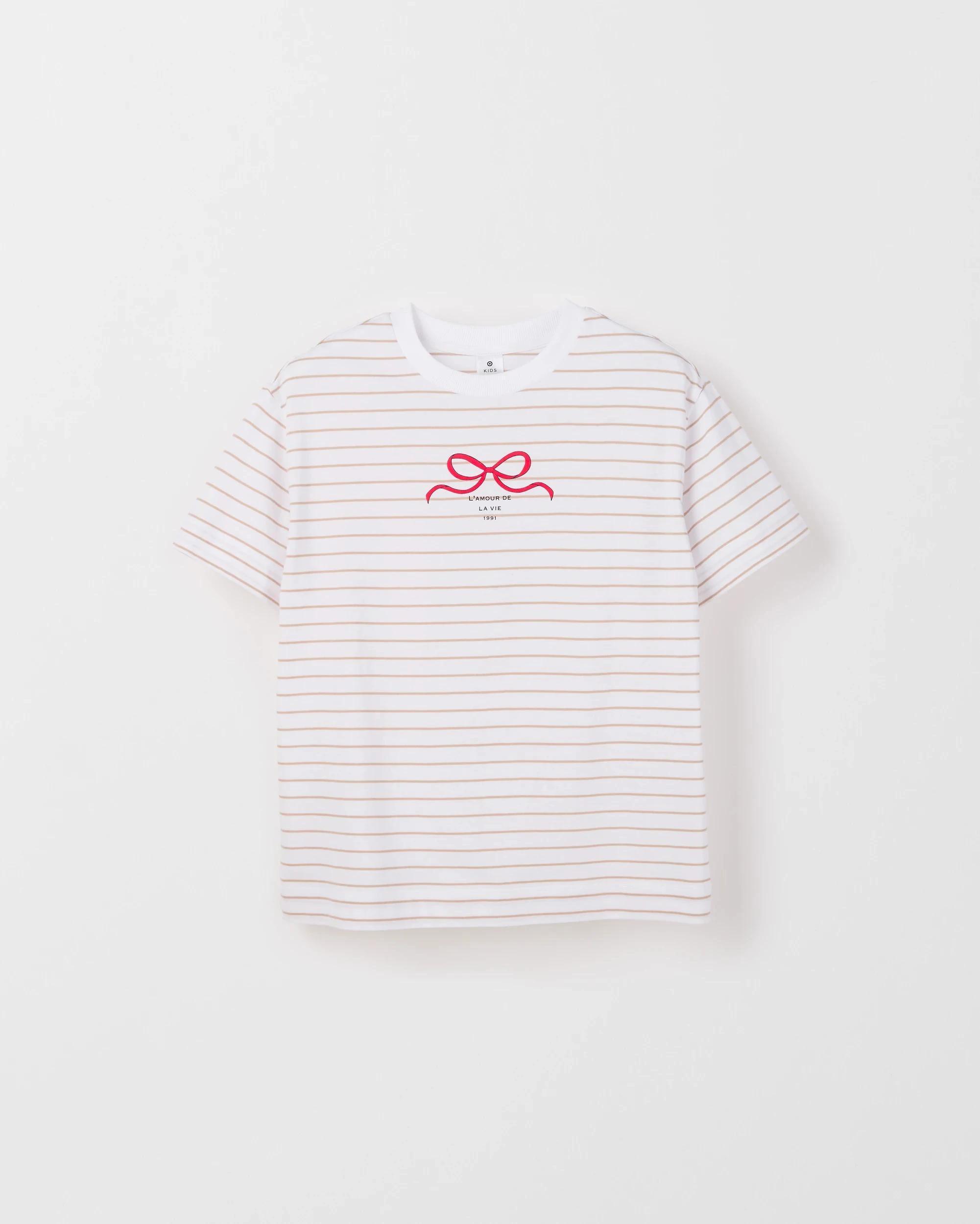 1 Target Kids Australian Cotton Longline Print T-Shirt STRIPE, 1 of 2